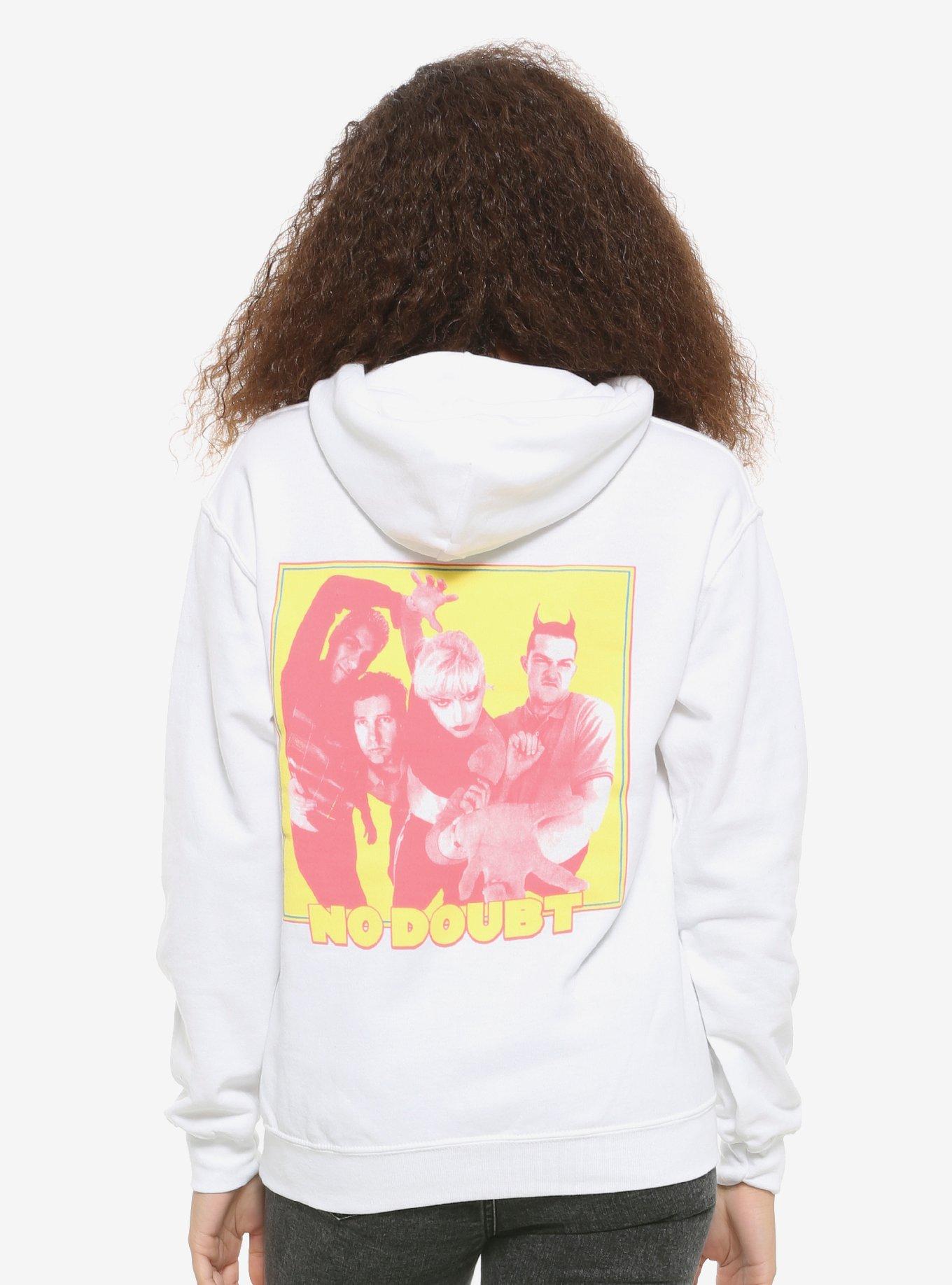 No Doubt Tragic Kingdom Pink & Yellow Photo Girls Hoodie, WHITE, hi-res