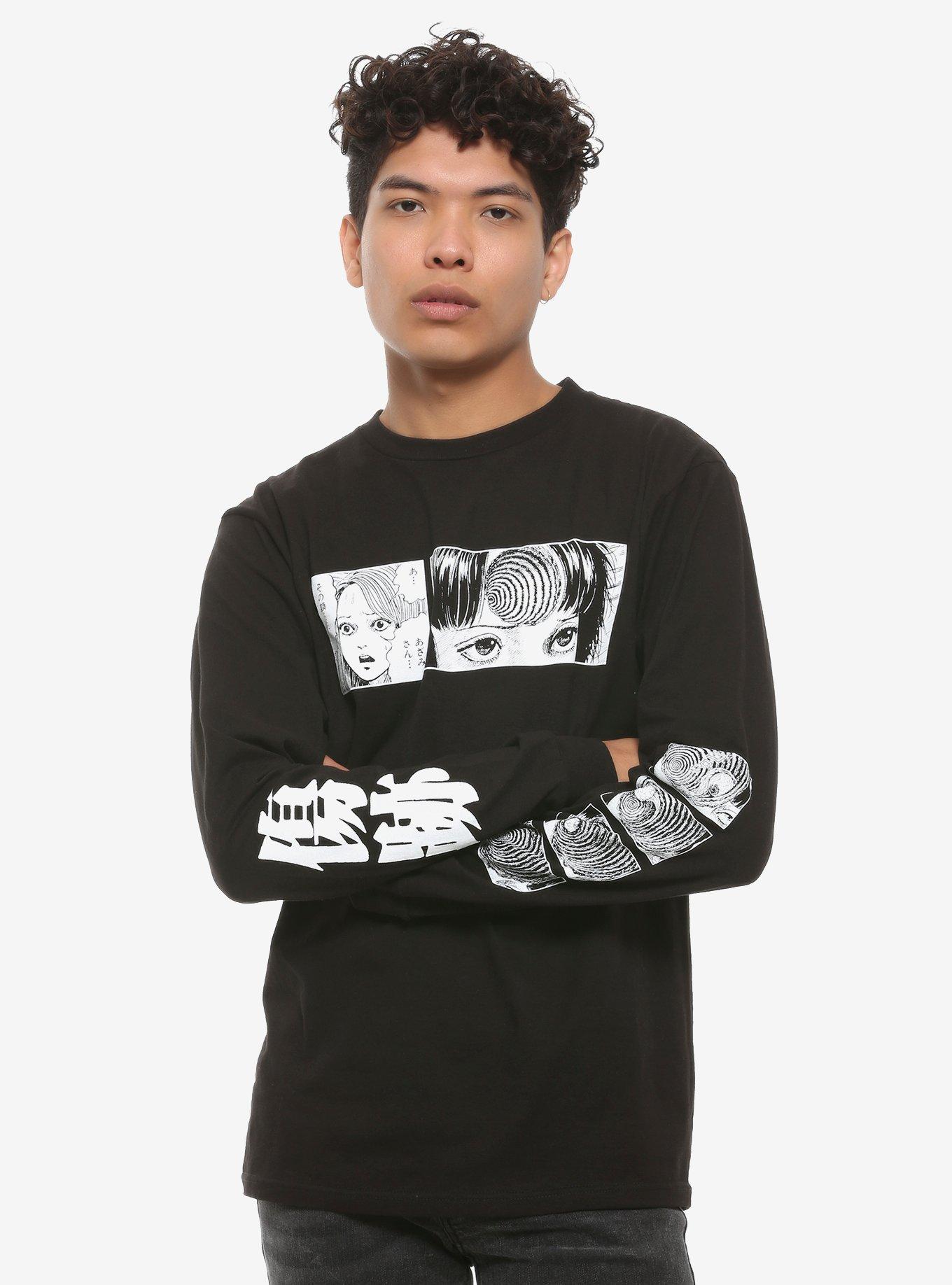 Junji Ito Uzumaki Long-Sleeve T-Shirt, BLACK, hi-res