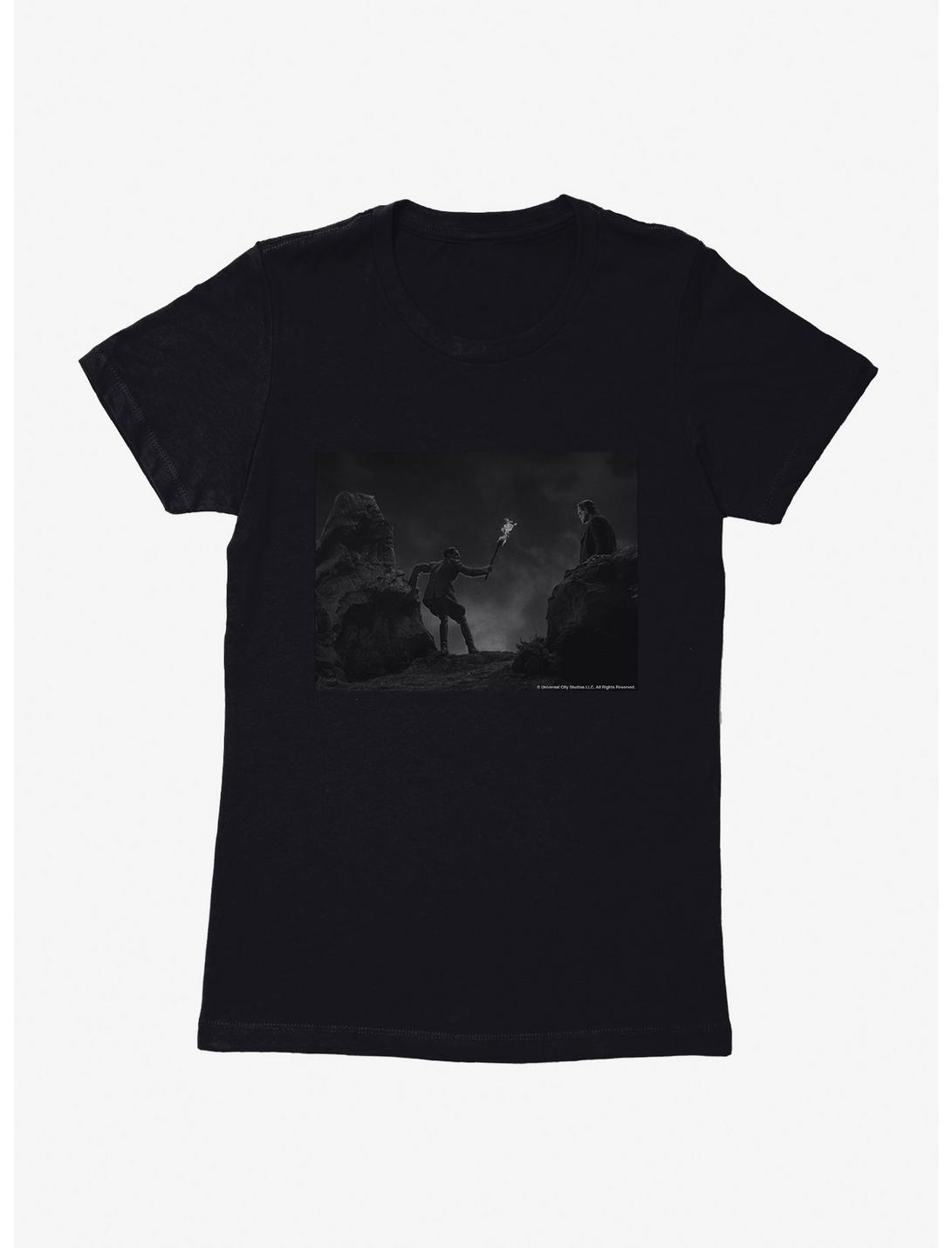 Frankenstein Fire Womens T-Shirt, BLACK, hi-res