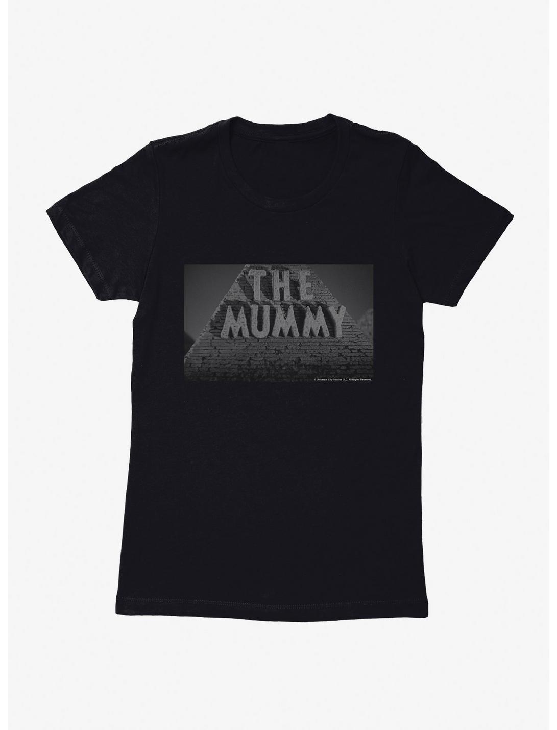 The Mummy Title Card Womens T-Shirt, BLACK, hi-res
