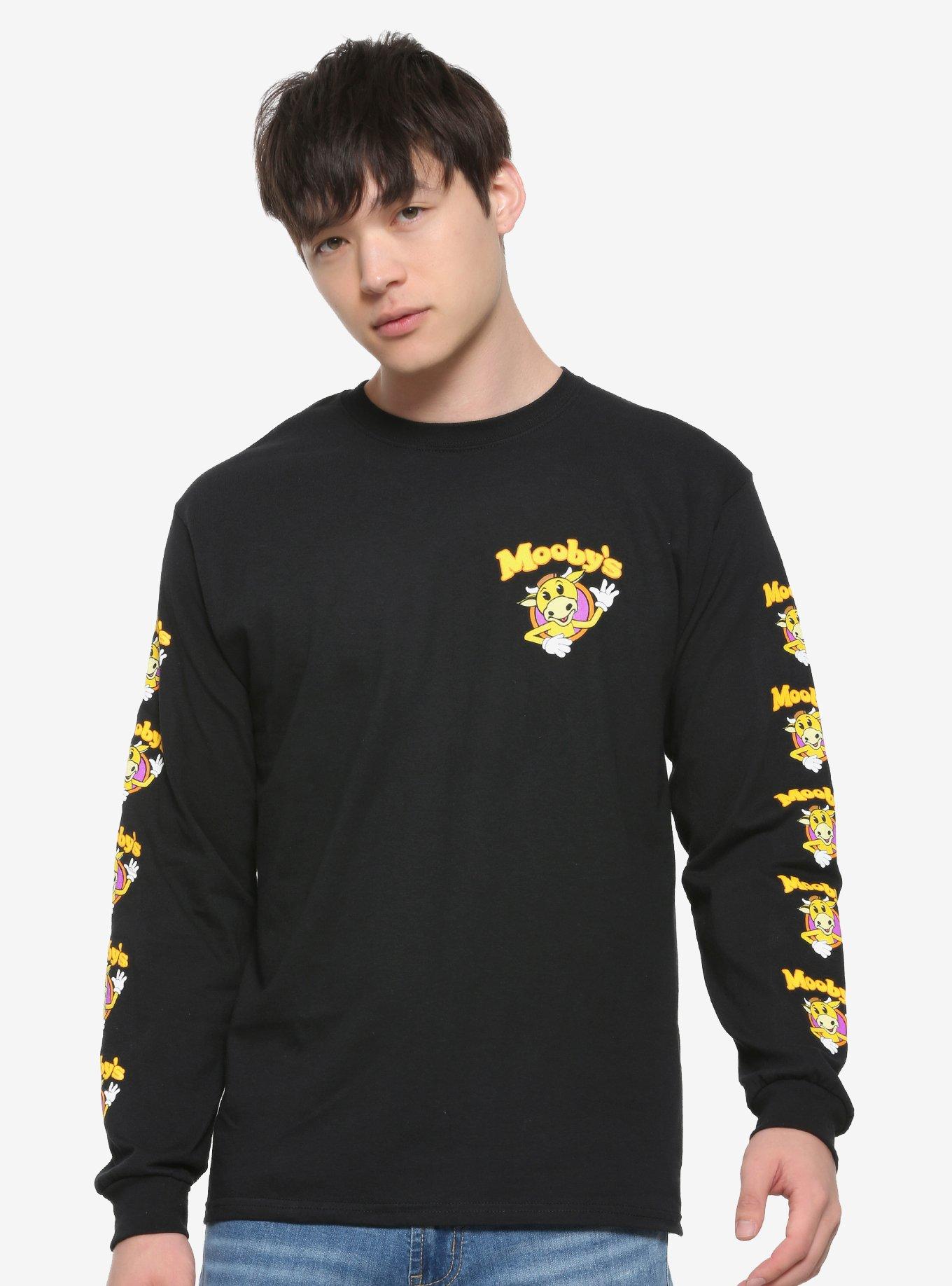 Jay And Silent Bob Reboot Chalkline X Mooby's Black Long-Sleeve T-Shirt, BLACK, hi-res