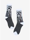 Grim Reaper Grey Color-Block Crew Socks, , hi-res