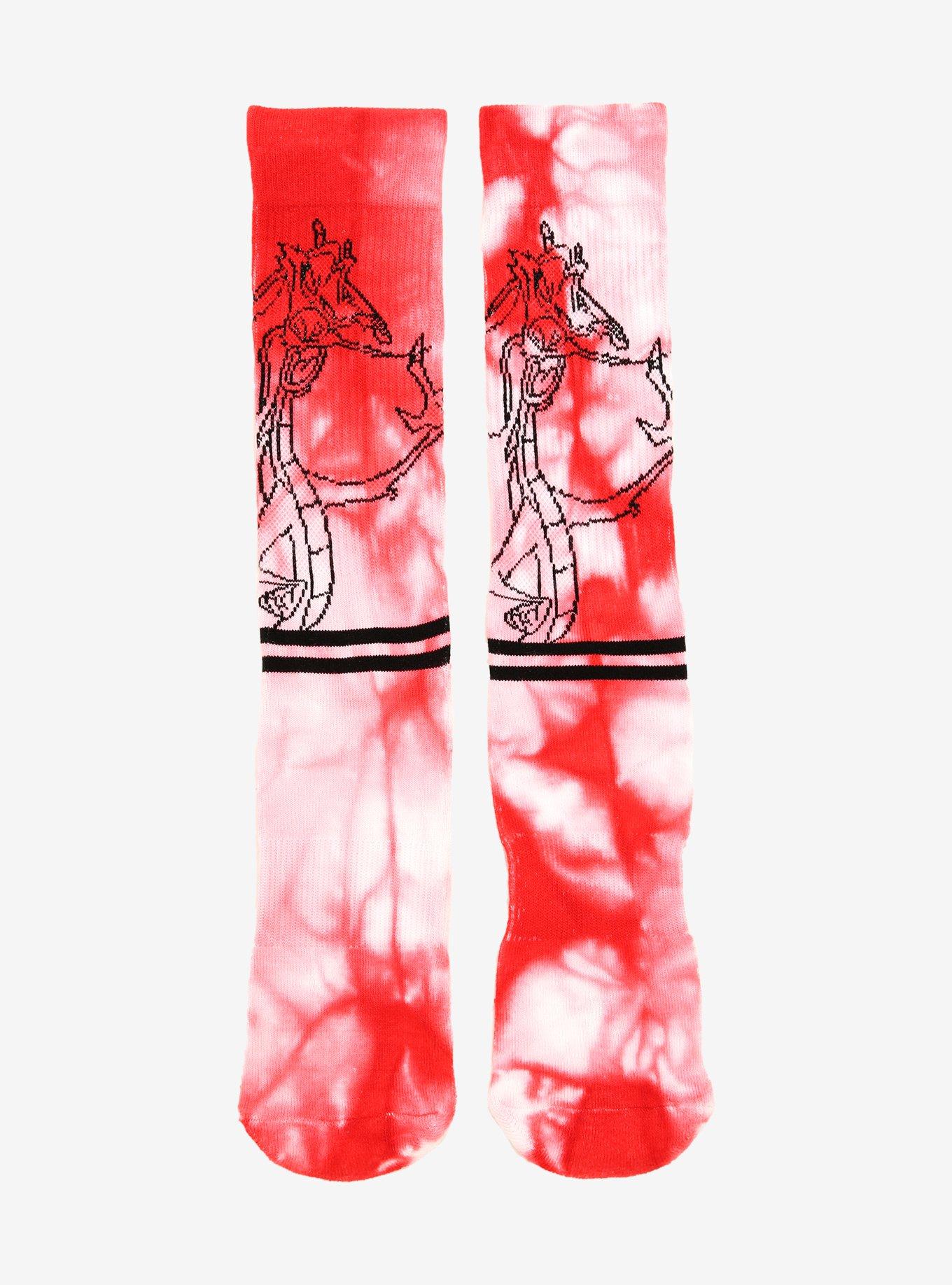 Disney Mulan Mushu Tie-Dye Crew Socks, , hi-res