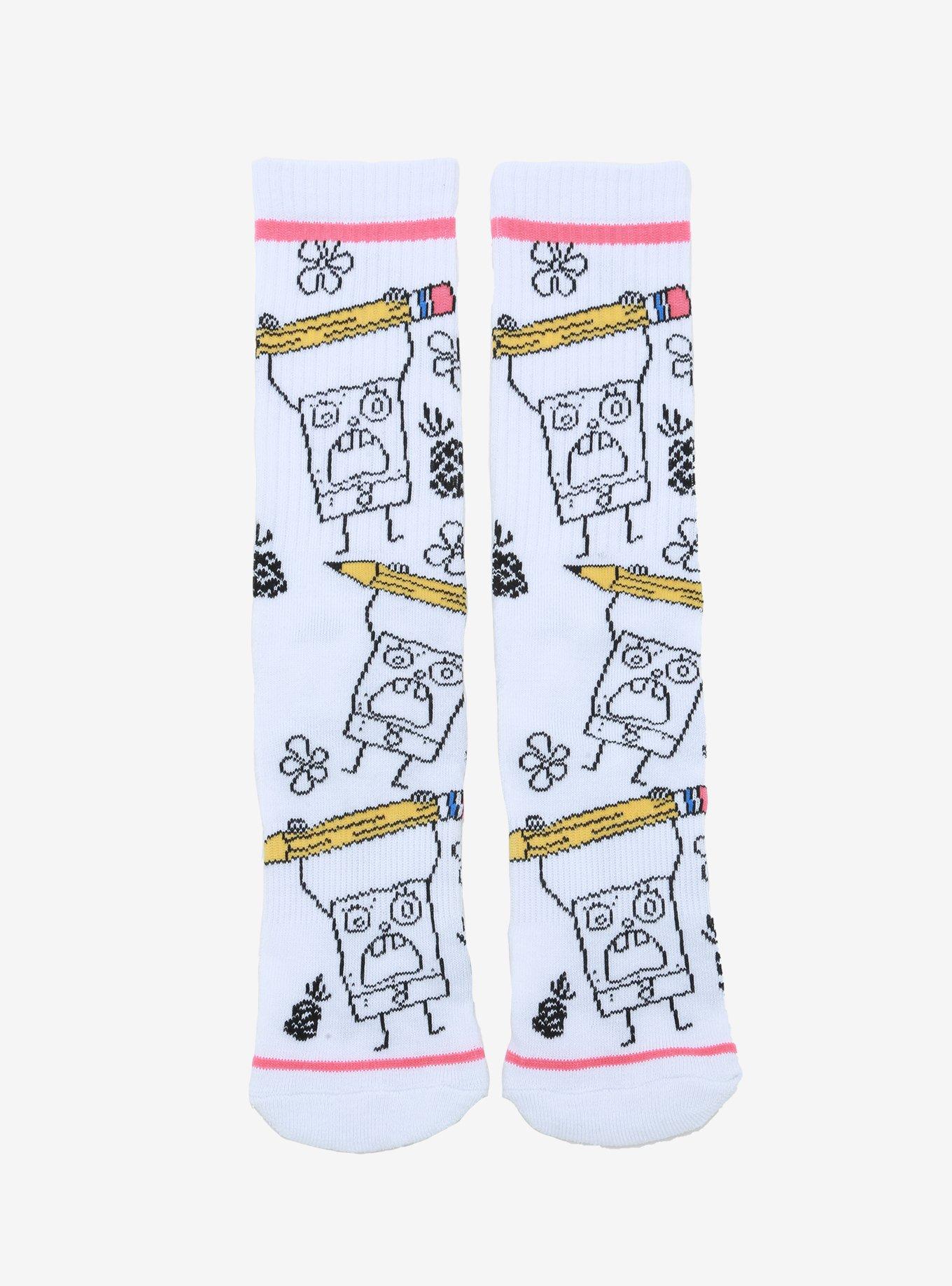 SpongeBob SquarePants DoodleBob Crew Socks, , hi-res