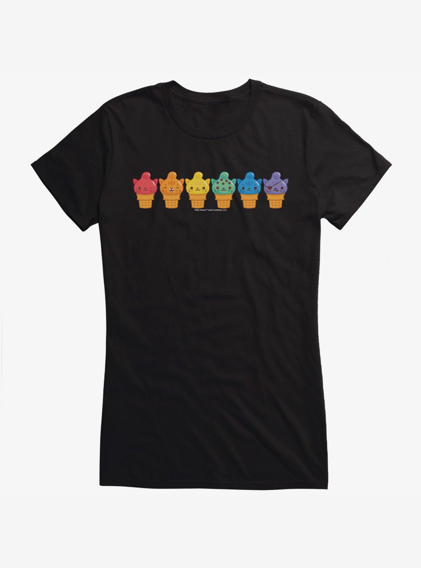 Kitty Cones Rainbow Ice Cream Girls T-Shirt, , hi-res