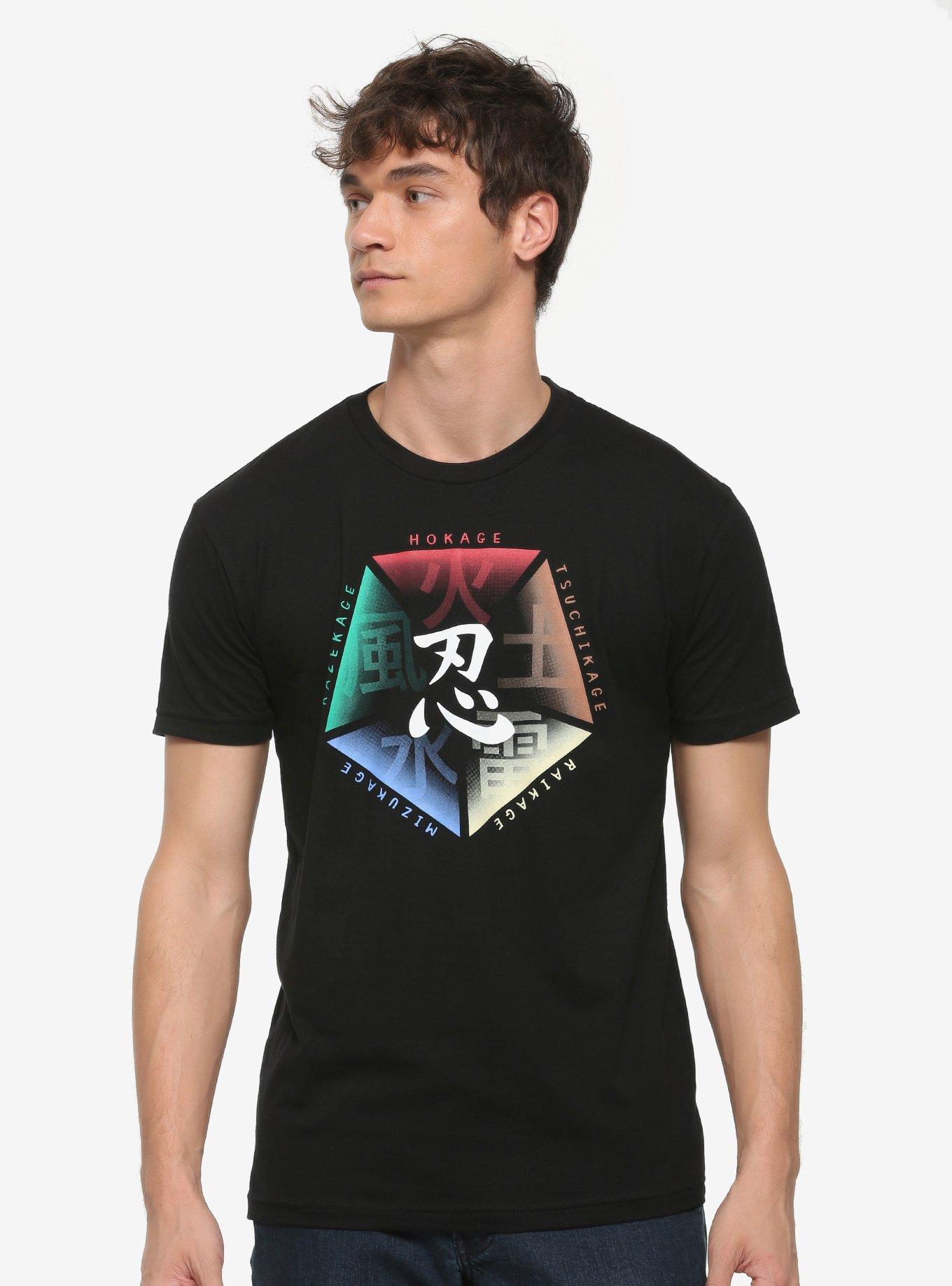 Naruto Shippuden The Five Kage T-Shirt, BLACK, hi-res