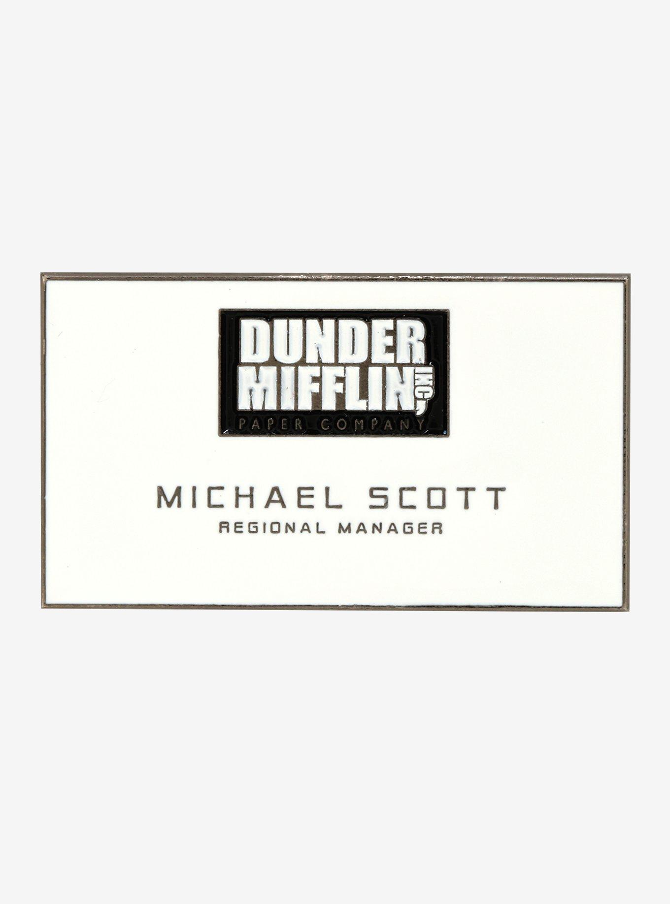 The Office Michael Scott Business Card Enamel Pin, , hi-res