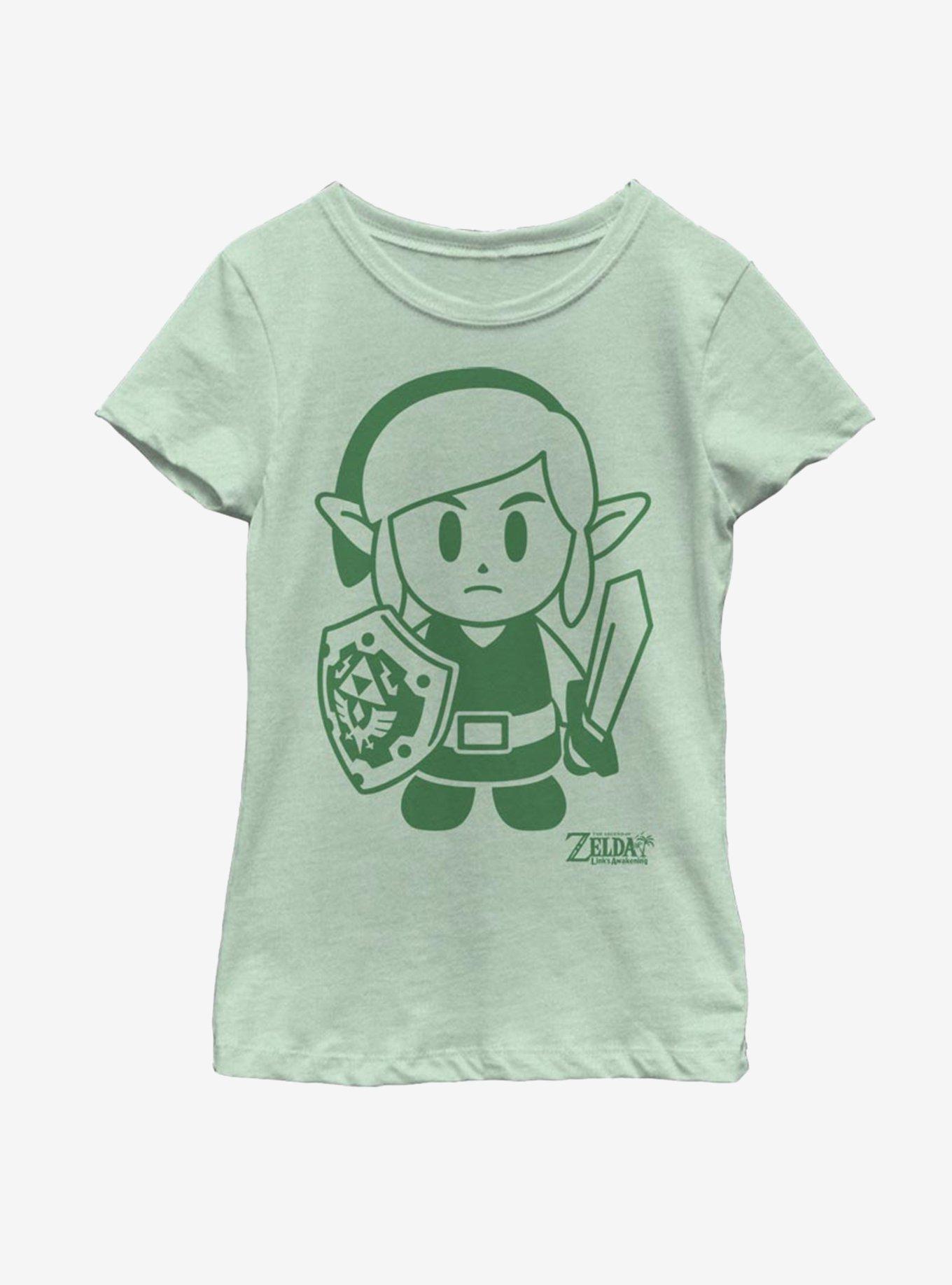 Nintendo The Legend of Zelda: Link's Awakening Link Avatar Outline Youth Girls T-Shirt, , hi-res