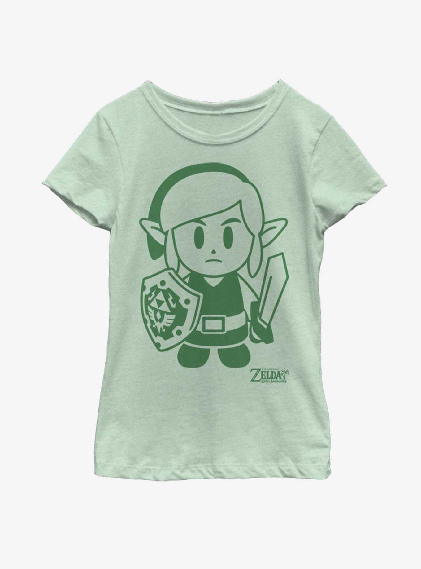 Nintendo The Legend of Zelda: Link's Awakening Link Avatar Outline Youth Girls T-Shirt, , hi-res