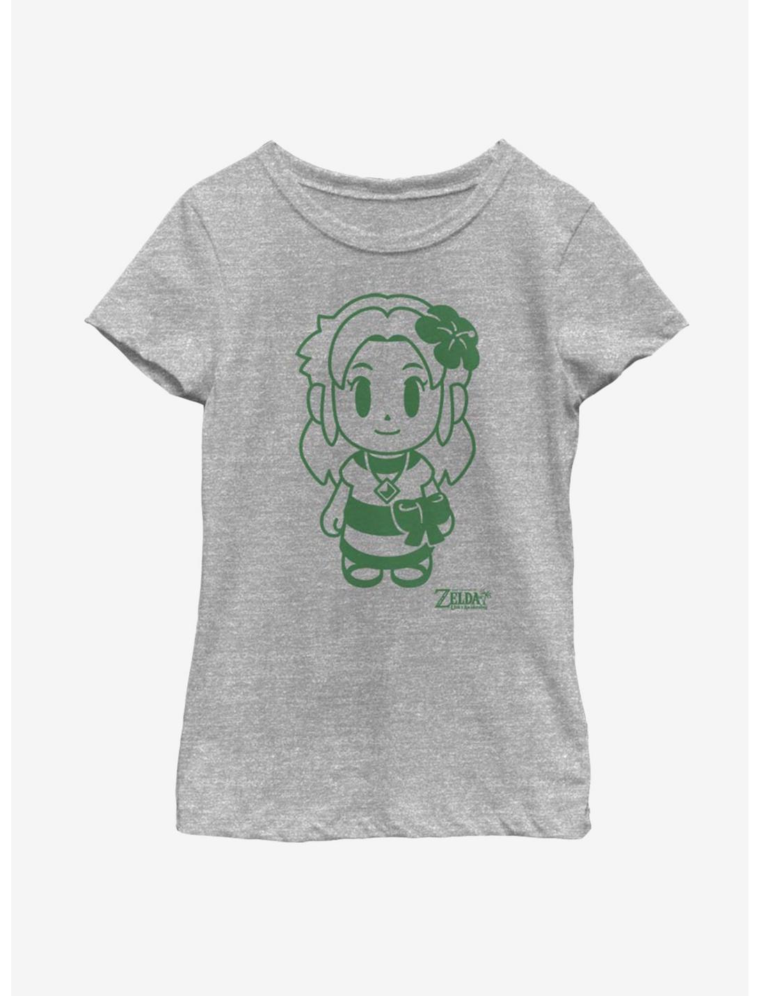 Nintendo The Legend of Zelda: Link's Awakening Marin Avatar Outline Youth Girls T-Shirt, ATH HTR, hi-res