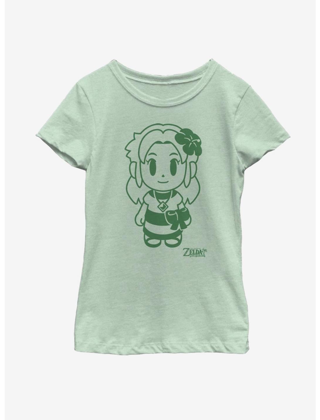 Nintendo The Legend of Zelda: Link's Awakening Marin Avatar Outline Youth Girls T-Shirt, MINT, hi-res