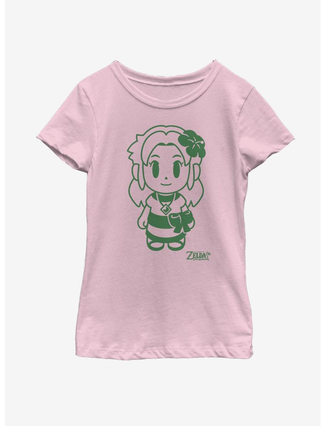 Nintendo The Legend of Zelda: Link's Awakening Marin Avatar Outline Youth Girls T-Shirt, PINK, hi-res