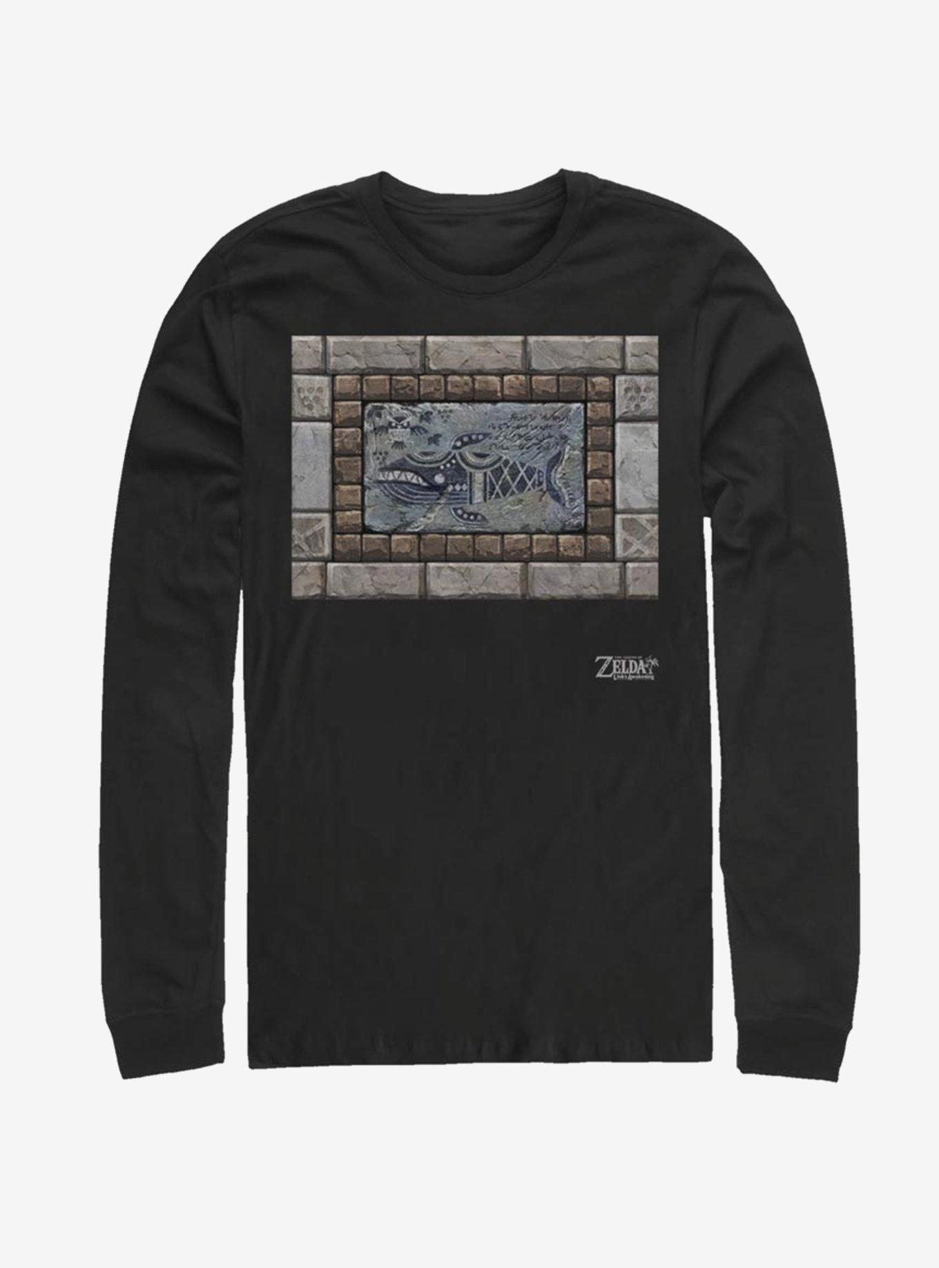 Nintendo The Legend of Zelda: Link's Awakening Whale Tablet Long-Sleeve T-Shirt, BLACK, hi-res