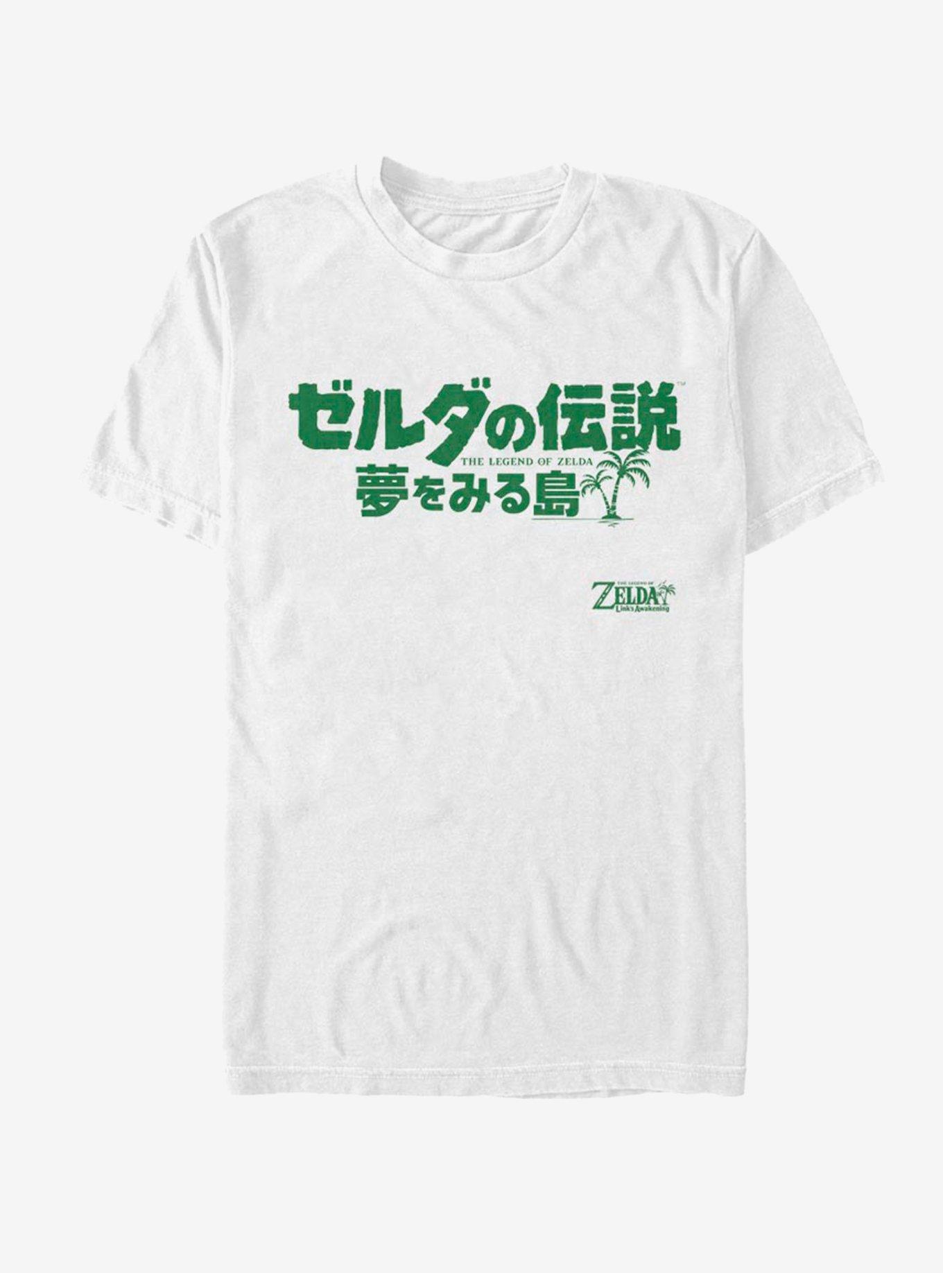 Nintendo The Legend Of Zelda: Link's Awakening Japanese Text T-Shirt, WHITE, hi-res