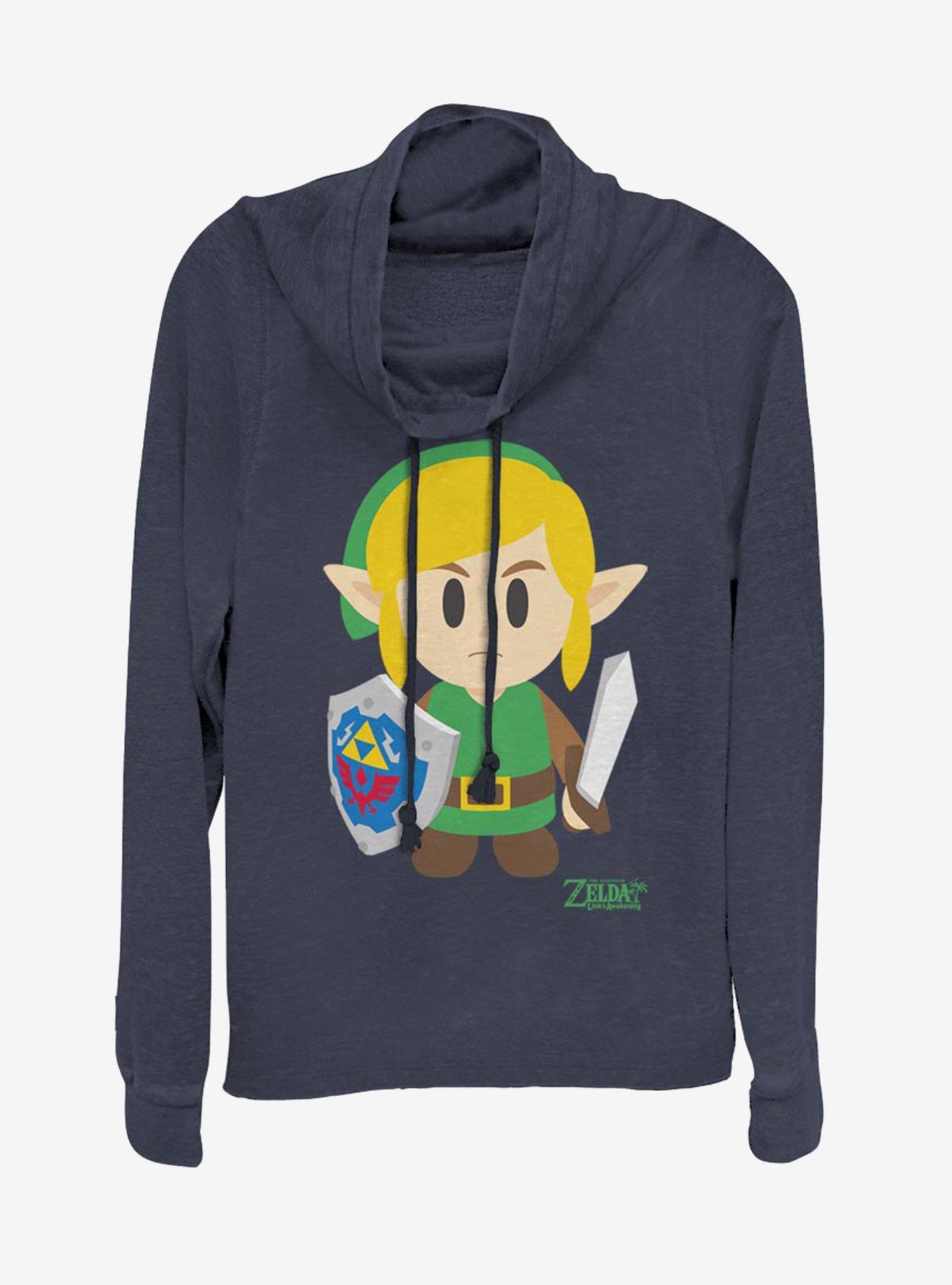 Nintendo The Legend of Zelda: Link's Awakening Link Avatar Color Cowlneck Long-Sleeve Womens Top, , hi-res