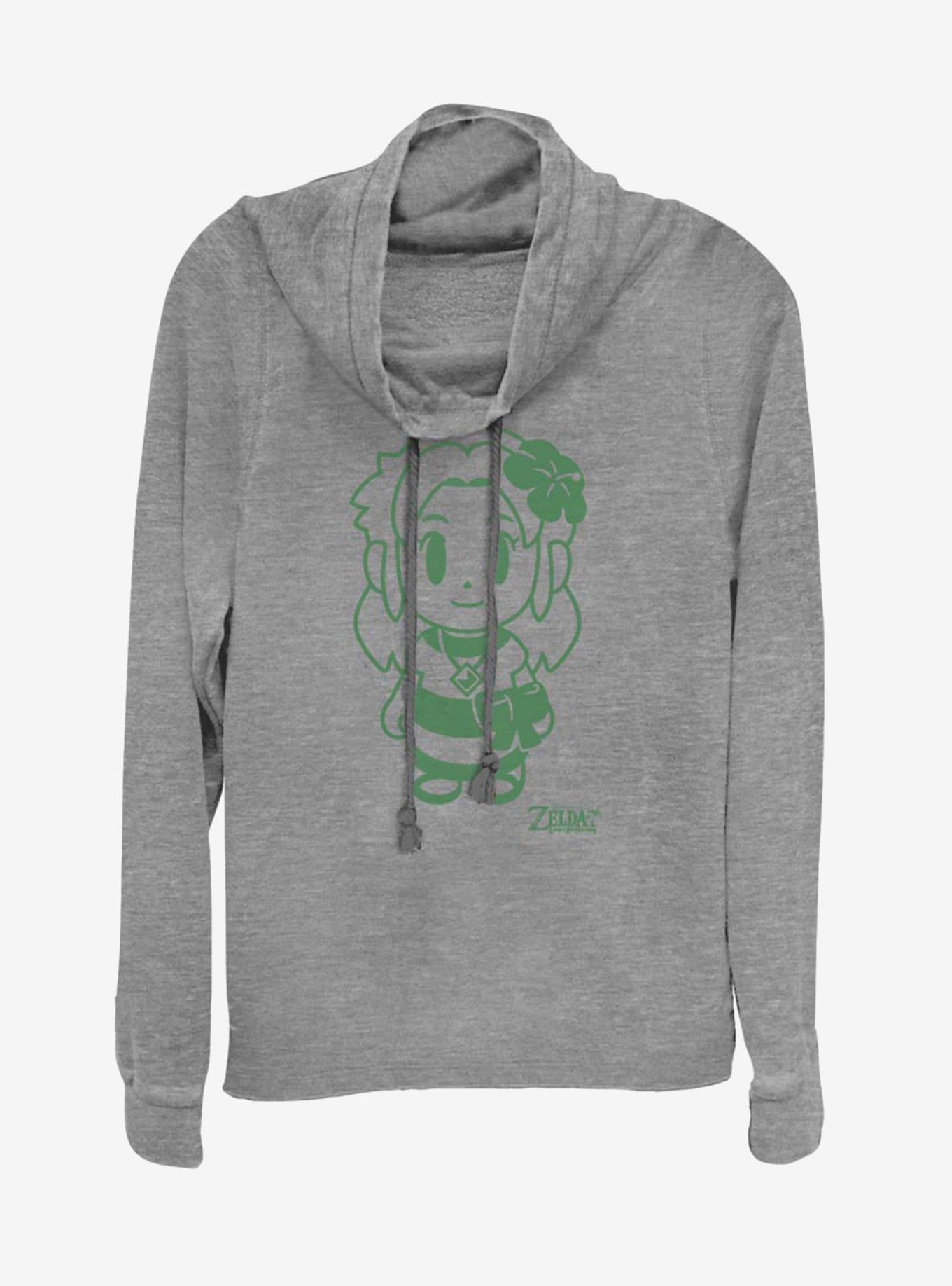 Nintendo The Legend of Zelda: Link's Awakening Zelda Avatar Outline Cowlneck Long-Sleeve Womens Top, , hi-res