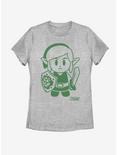 Nintendo The Legend of Zelda: Link's Awakening Link Avatar Outline Womens T-Shirt, ATH HTR, hi-res