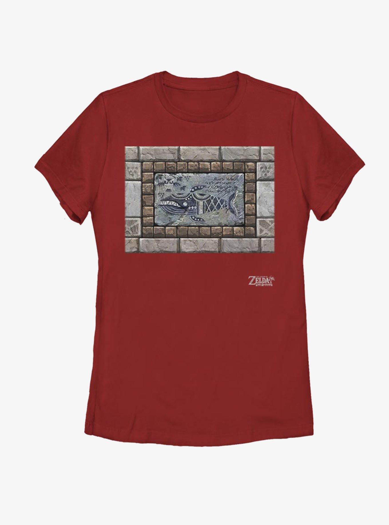Nintendo The Legend of Zelda: Link's Awakening Whale Tablet Womens T-Shirt, RED, hi-res