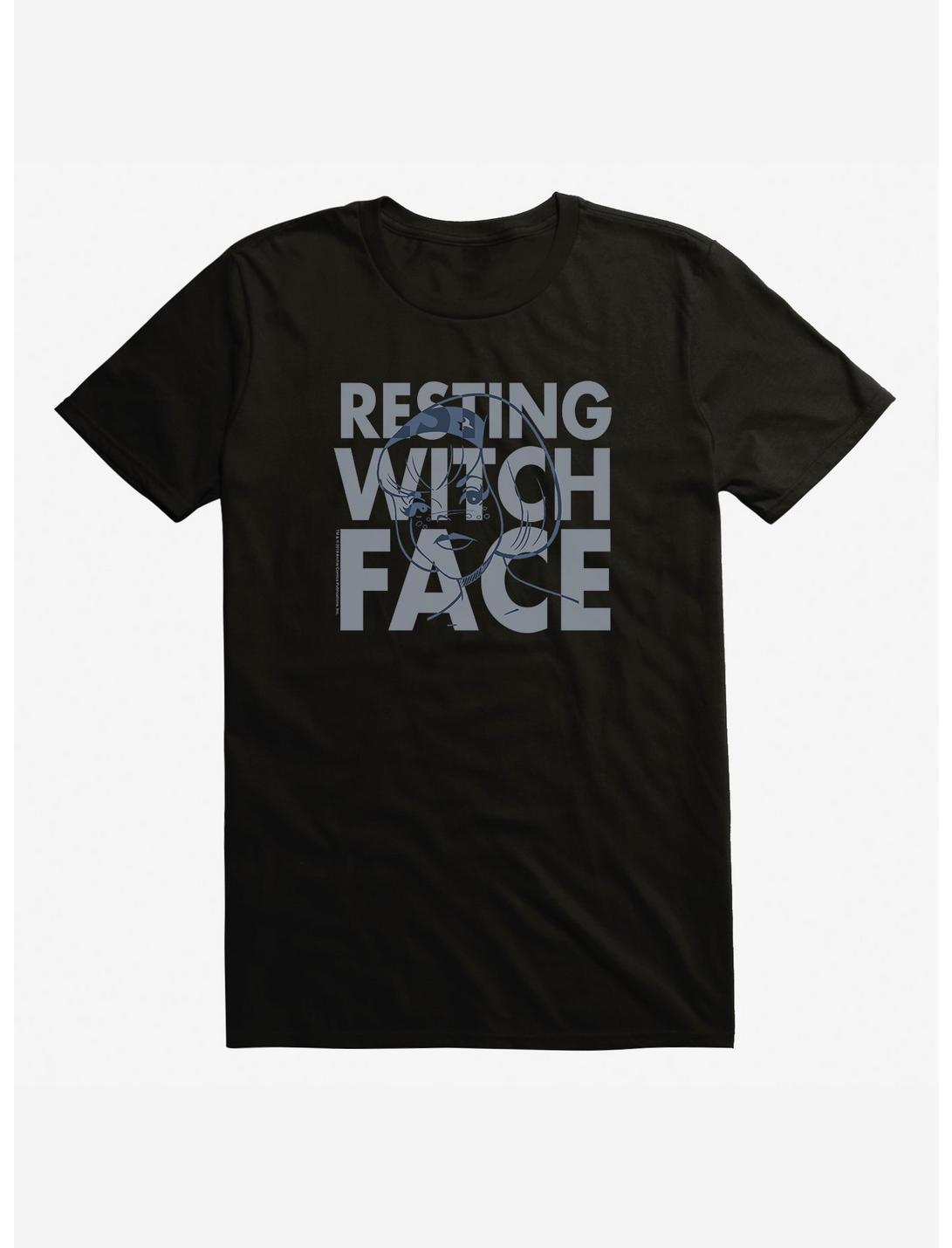 Archie Comics The Chilling Adventures Of Sabrina Fan Art Resting Witch Face T-Shirt, BLACK, hi-res