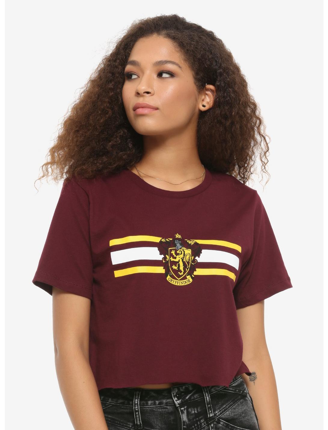 Harry Potter Gryffindor Stripes Girls Crop T-Shirt, MULTI, hi-res