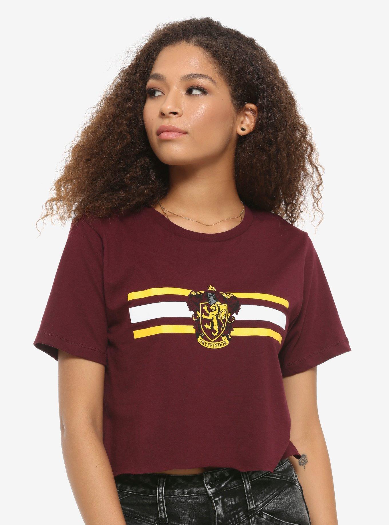 Harry Potter Gryffindor Stripes Girls Crop T Shirt Hot Topic