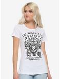 Supernatural Winchester Brothers Floral Crest Girls T-Shirt, BLACK, hi-res