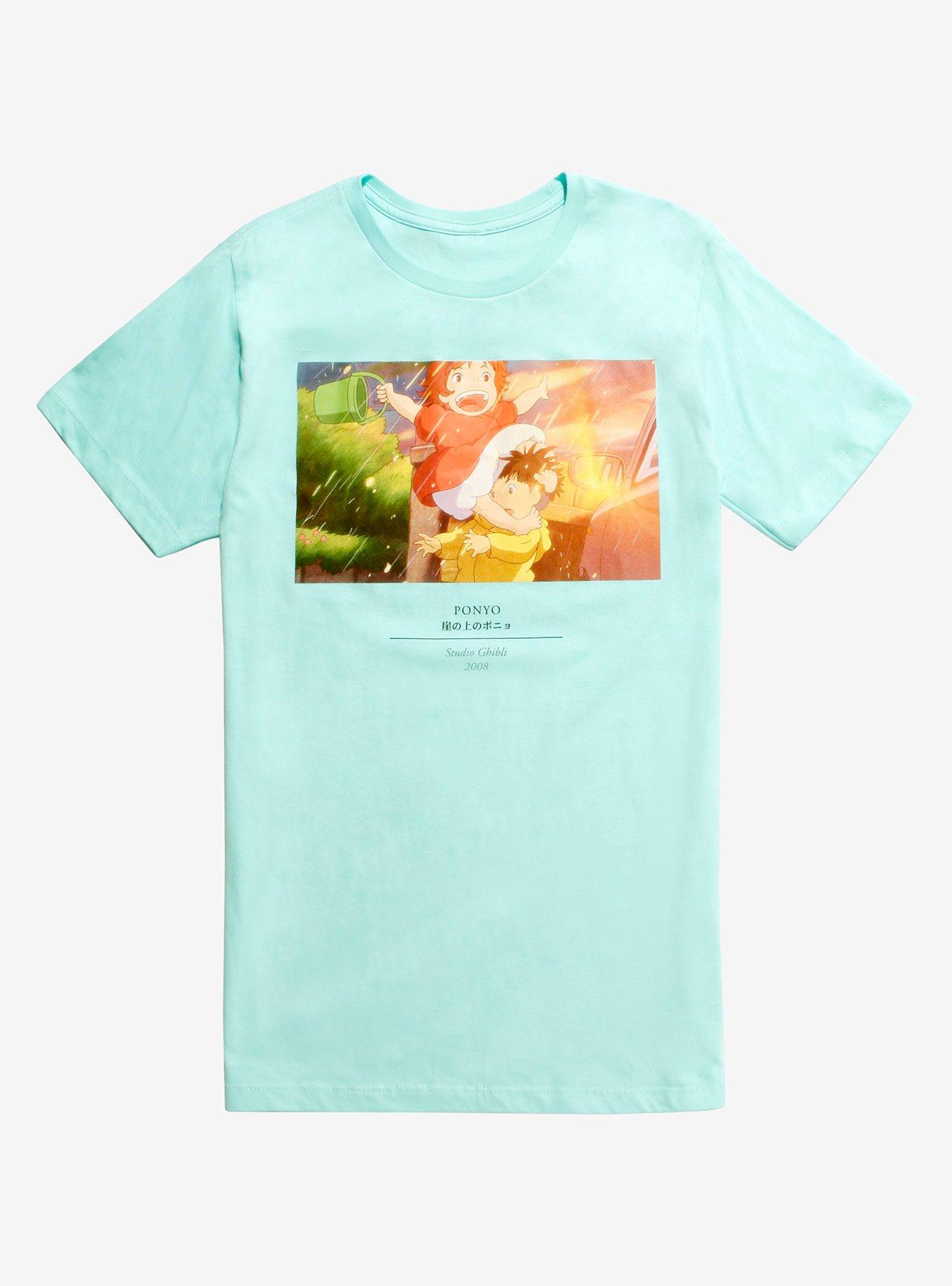 Studio Ghibli The World Of Studio Ghibli Collection Ponyo T-Shirt, TEAL, hi-res