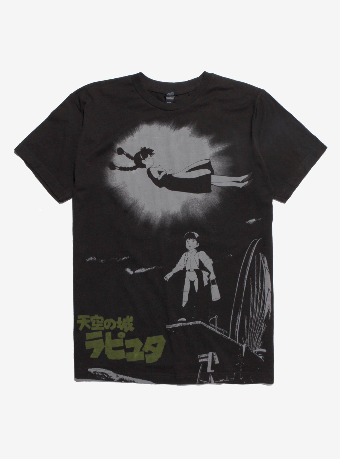 Studio Ghibli Castle In The Sky Sheeta & Pazu T-Shirt, BLACK, hi-res