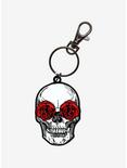 Rose Eye Skull Key Chain, , hi-res