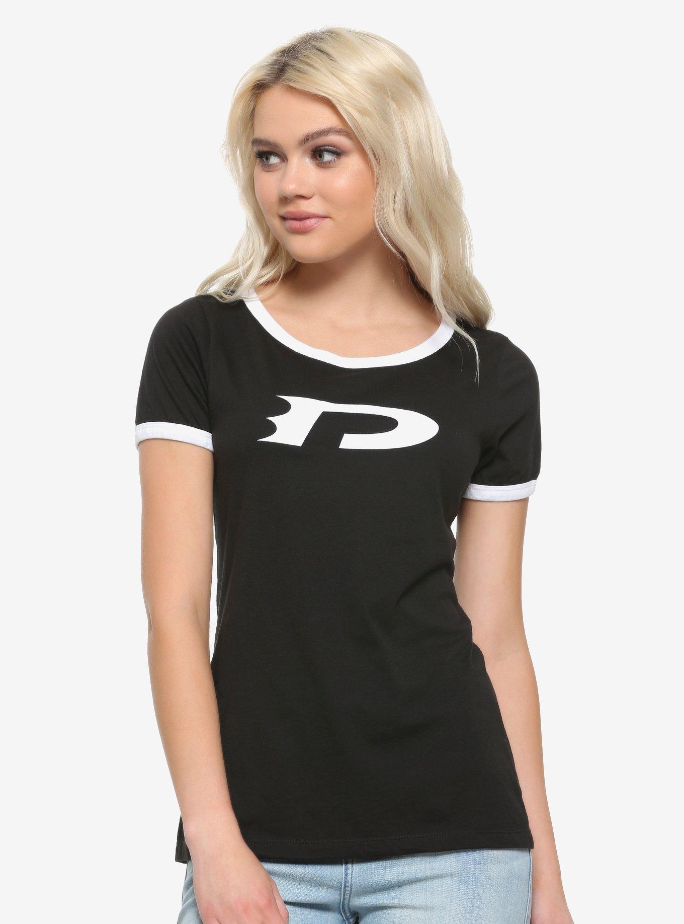 Danny Phantom Cosplay Girls Ringer T-Shirt, WHITE, hi-res