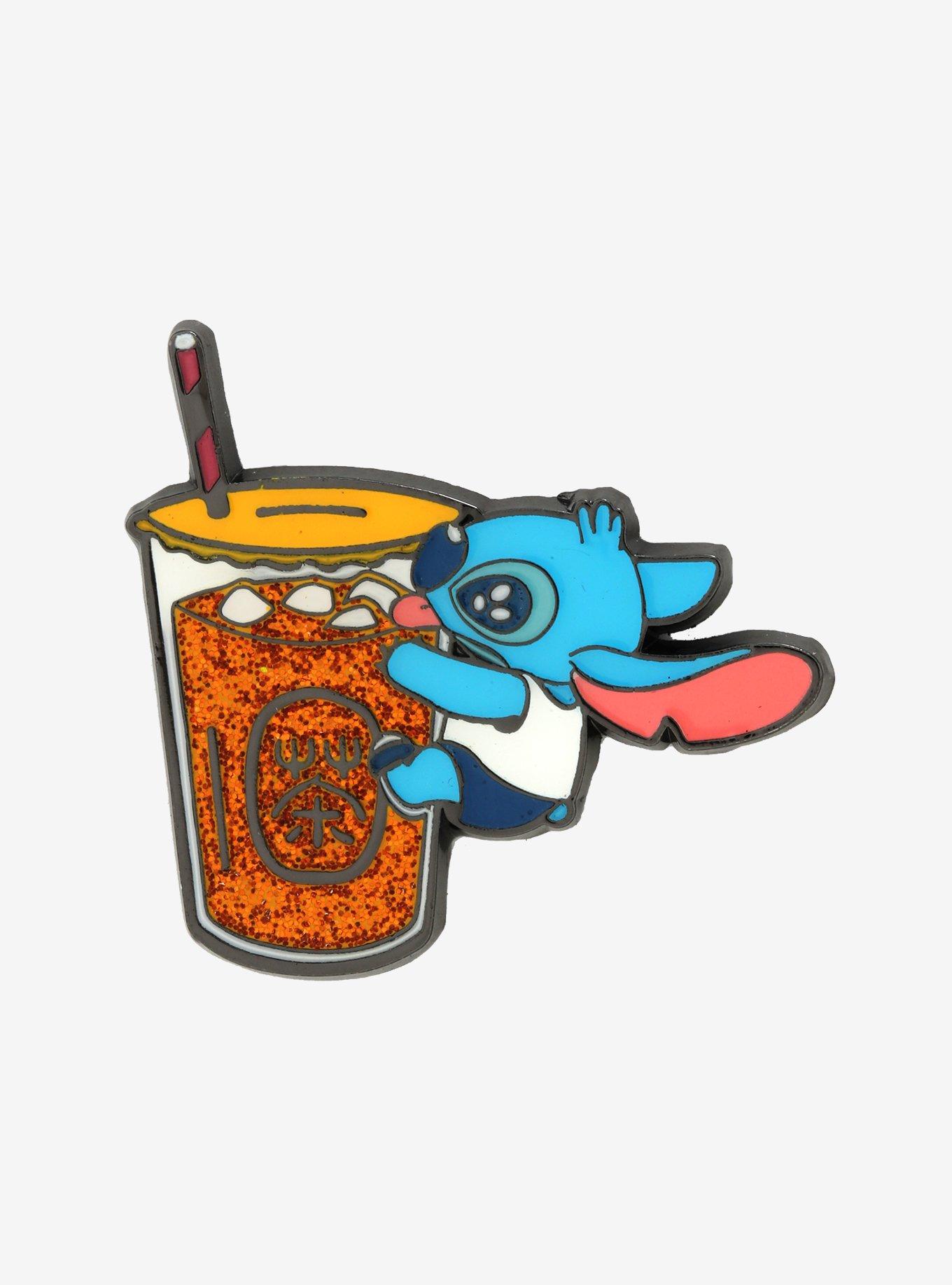Disney Lilo & Stitch Glitter Boba Enamel Pin, , hi-res
