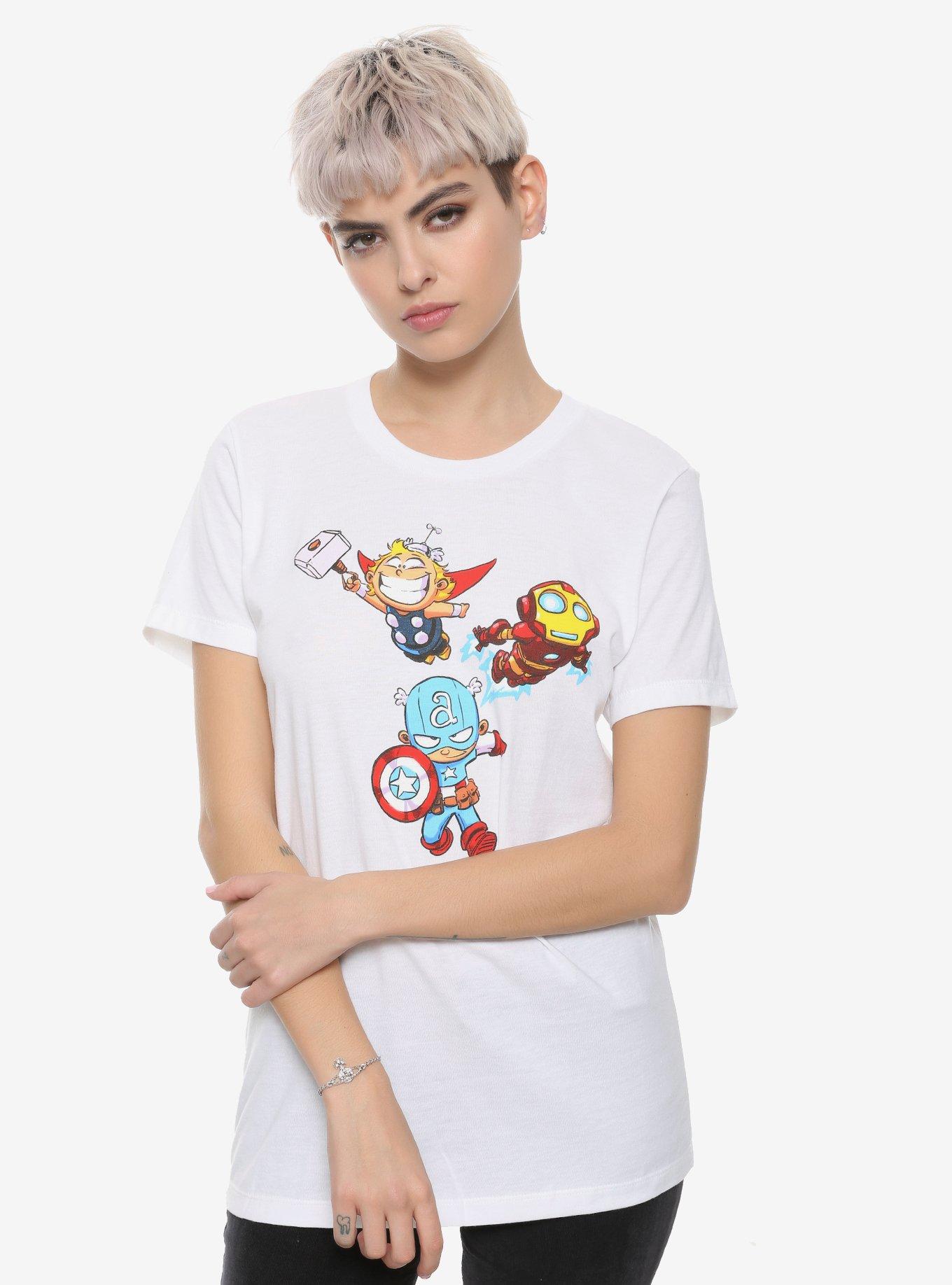 Marvel Avengers Cute Heroes Girls T-Shirt, MULTI, hi-res