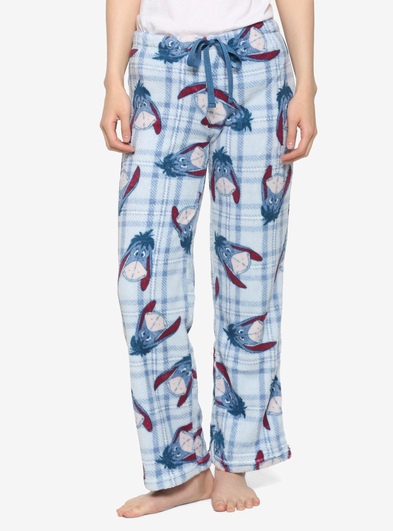 Disney Winnie the Pooh Eeyore Plaid Sleep Pants, BLUE, hi-res