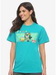 My Hero Academia x Hello Kitty and Friends Keroppi & Froppy T-Shirt - BoxLunch Exclusive, GREEN, hi-res