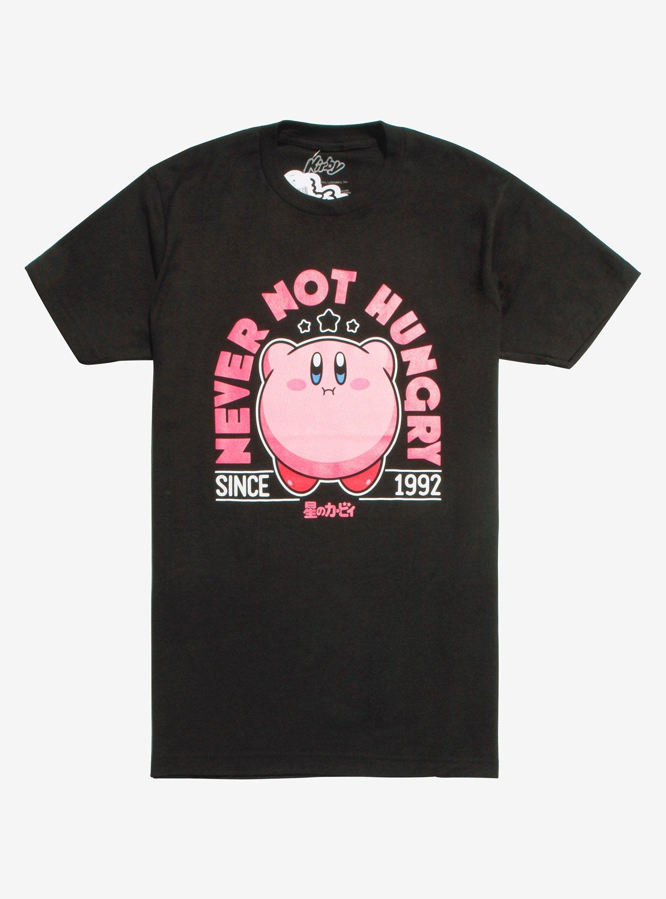 Kirby Never Not Hungry T-Shirt, BLACK, hi-res