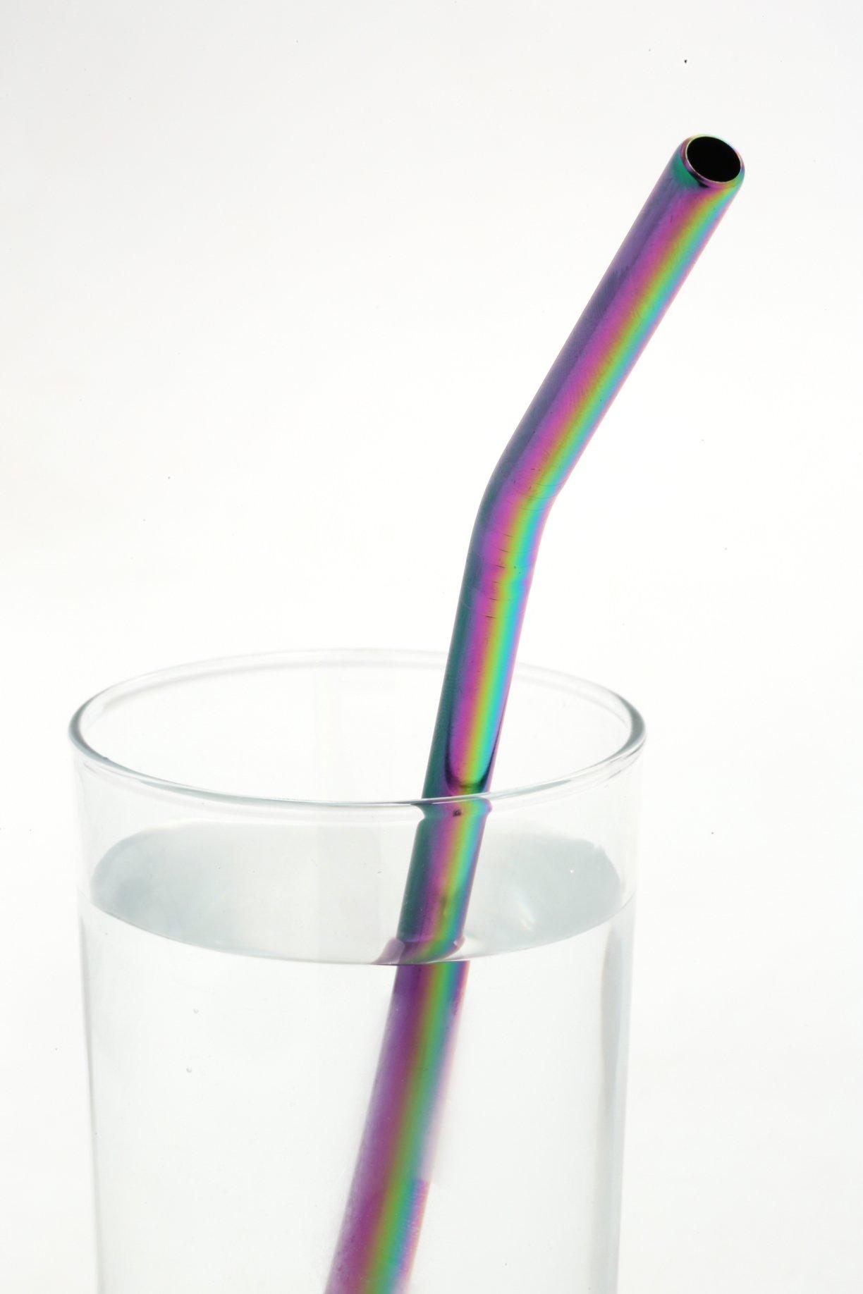 Anodized Stainless Steel Straw 2 Pack, , hi-res