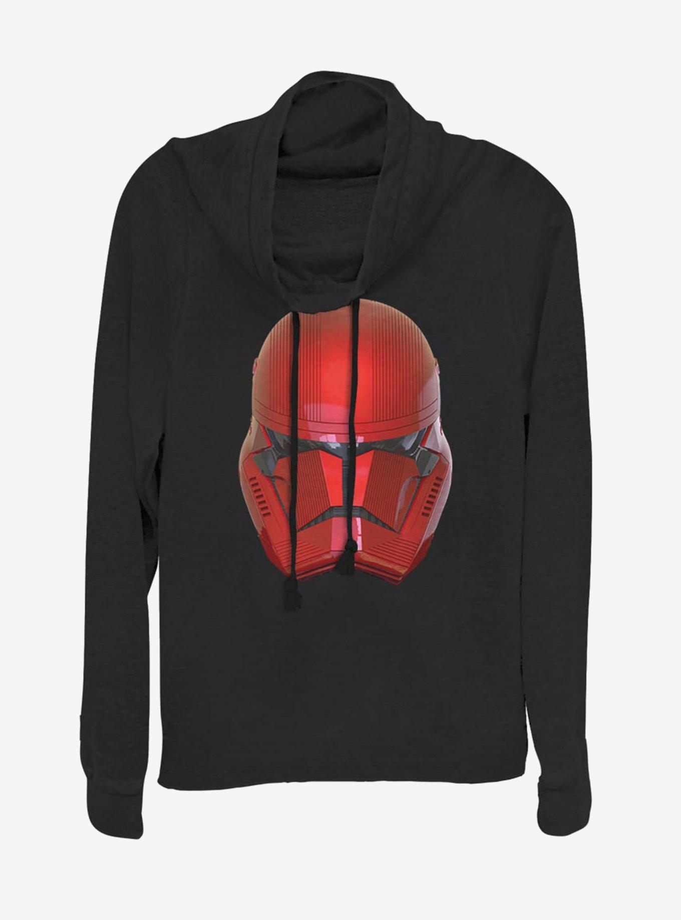 Star Wars Episode IX Rise of Skywalker Red Trooper Red Helm Cowl Neck Long-Sleeve Girls Top, , hi-res