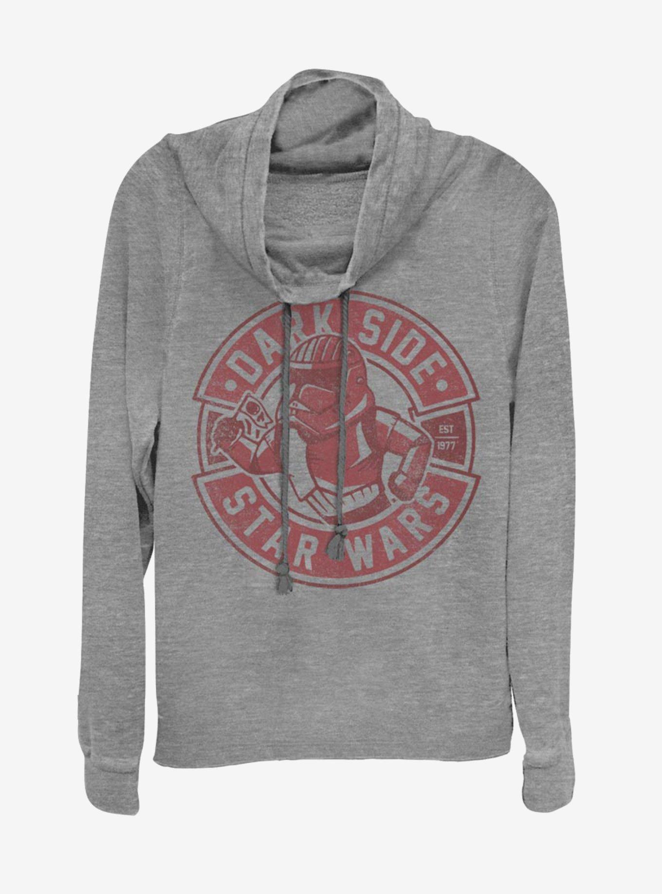 Star Wars Episode IX Rise of Skywalker Red Trooper Red Trooper Handdrawn Cowl Neck Long-Sleeve Girls Top, GRAY HTR, hi-res