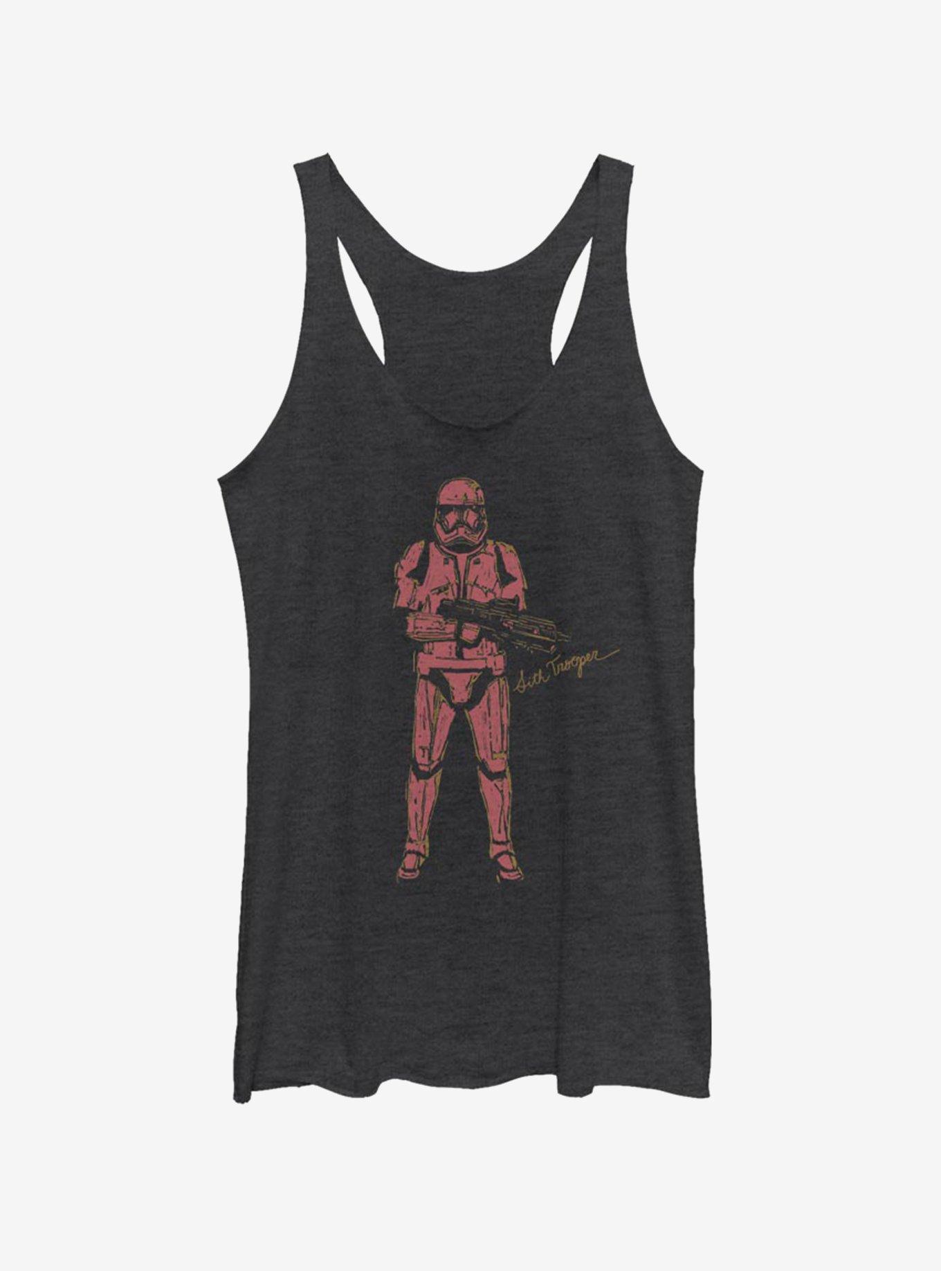 Star Wars Episode IX Rise of Skywalker Red Trooper Girls Tank, BLK HTR, hi-res