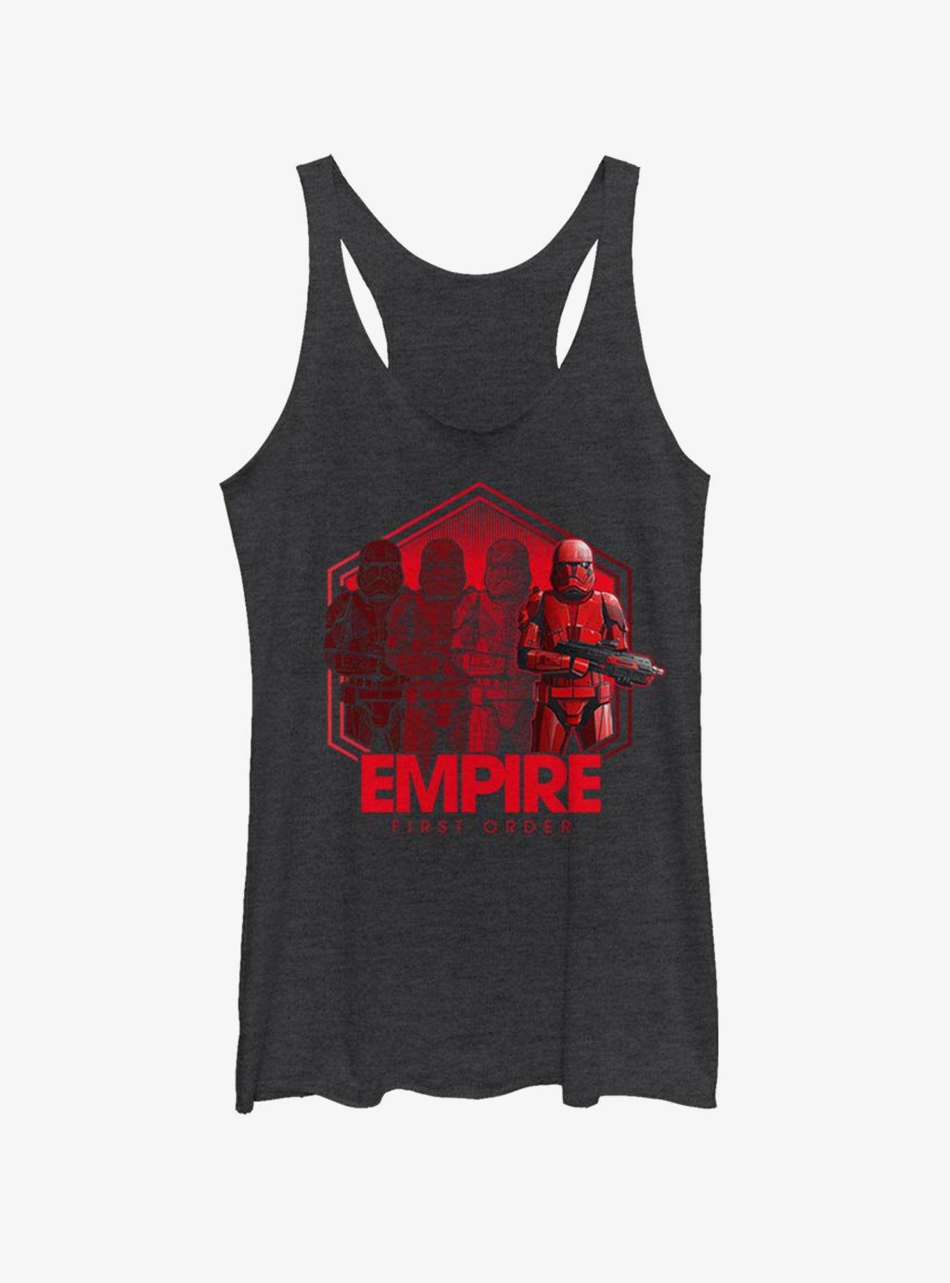 Star Wars Episode IX Rise of Skywalker Red Trooper Red Troop Four Girls Tank, BLK HTR, hi-res