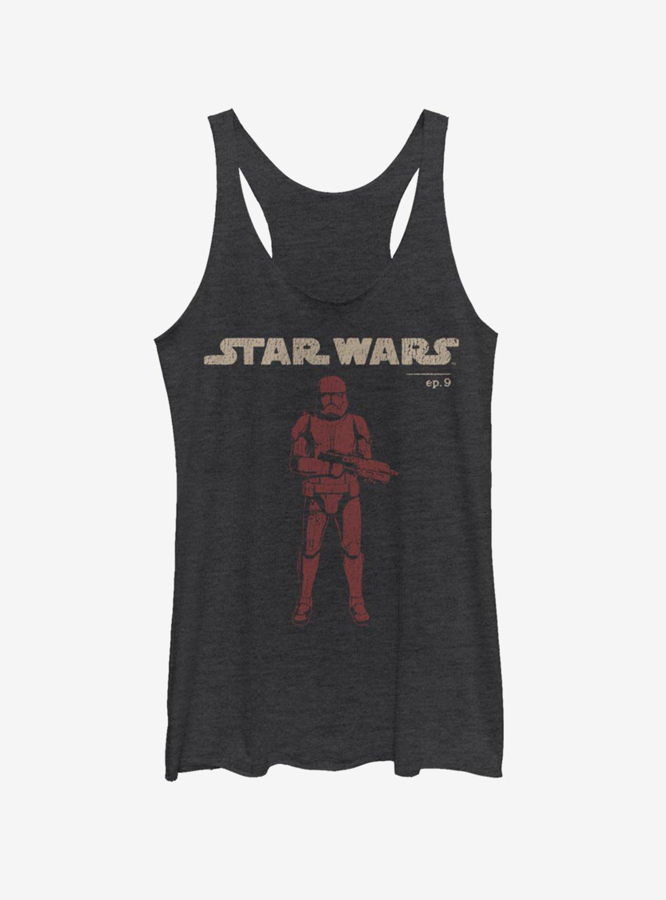 Star Wars Episode IX Rise of Skywalker Red Trooper Vigilant Girls Tank, BLK HTR, hi-res