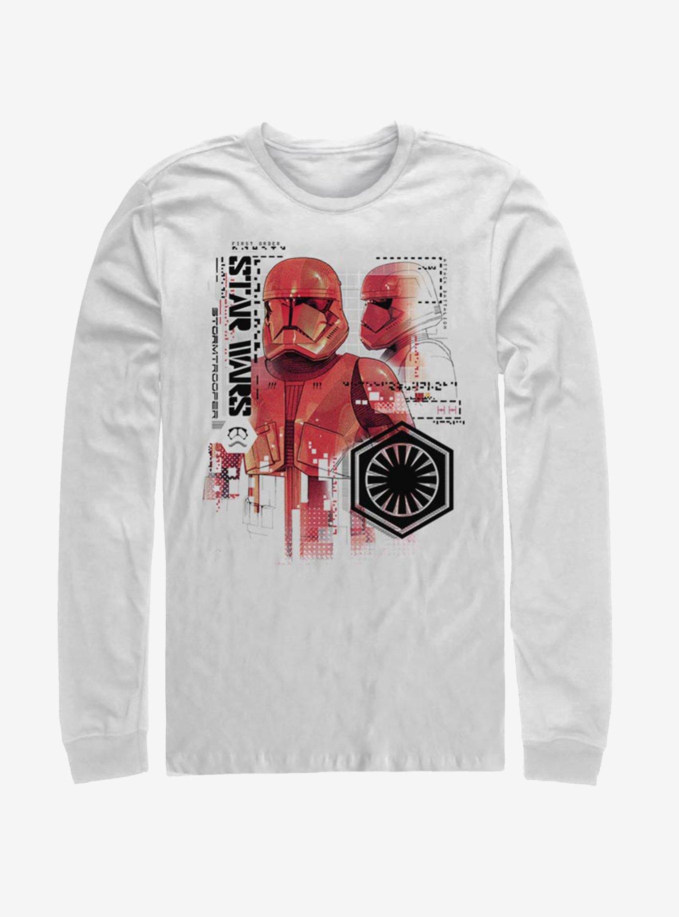 Star Wars Episode IX Rise of Skywalker Red Trooper Schematic Long-Sleeve T-Shirt, , hi-res