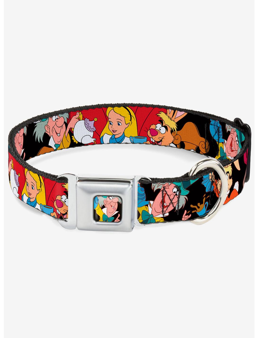 Disney Alice in Wonderland Mad Hatters Tea Party Poses Seatbelt Buckle Dog Collar, MULTI, hi-res