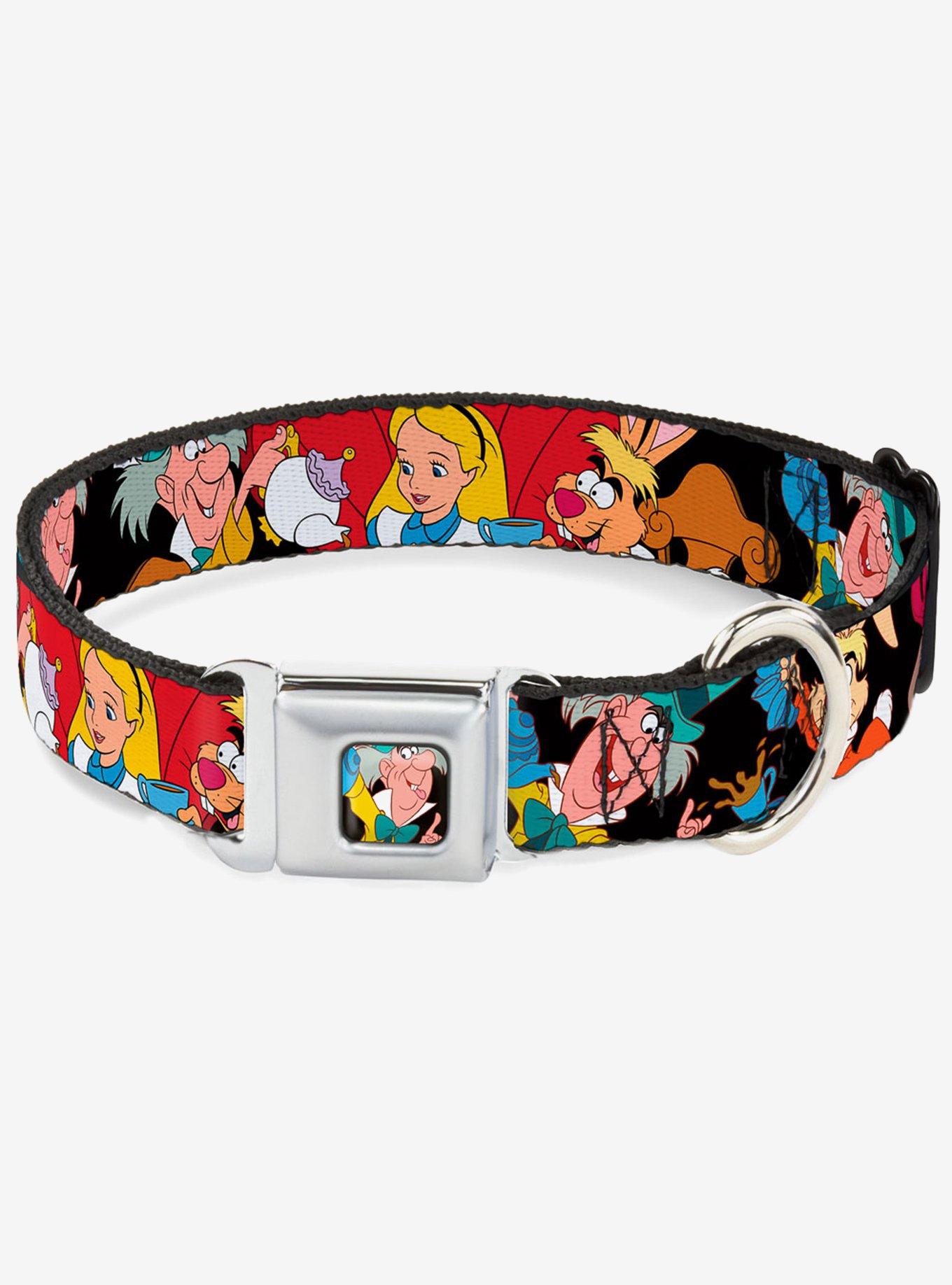 Disney Alice in Wonderland Mad Hatters Tea Party Poses Seatbelt Buckle Dog Collar, MULTI, hi-res