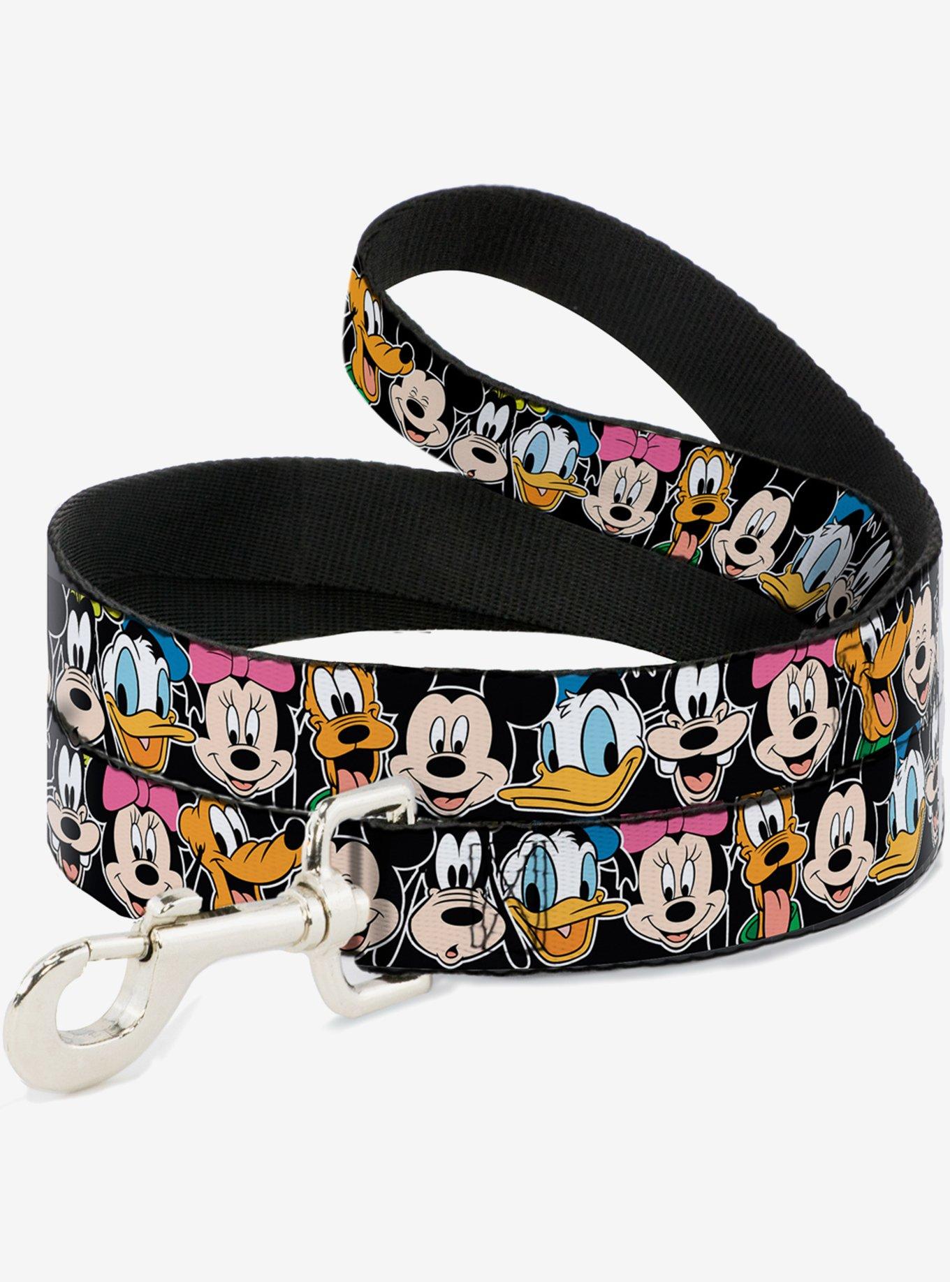 Disney Classic Characters Faces Dog Leash Black 6 Ft, , hi-res