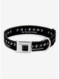 Friends The Television Series Logo Black White Multicolor Seatbelt Buckle Dog Collar, BLACK, hi-res