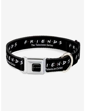 Friends The Television Series Logo Black White Multicolor Seatbelt Buckle Dog Collar, , hi-res