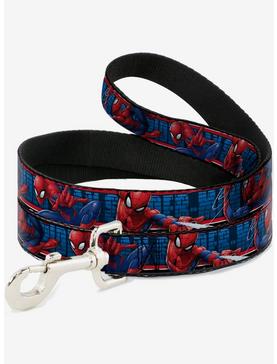 Marvel Spider-Man 3 Action Poses Bricks Stripe Blues Red White Dog Leash 6 Ft, , hi-res
