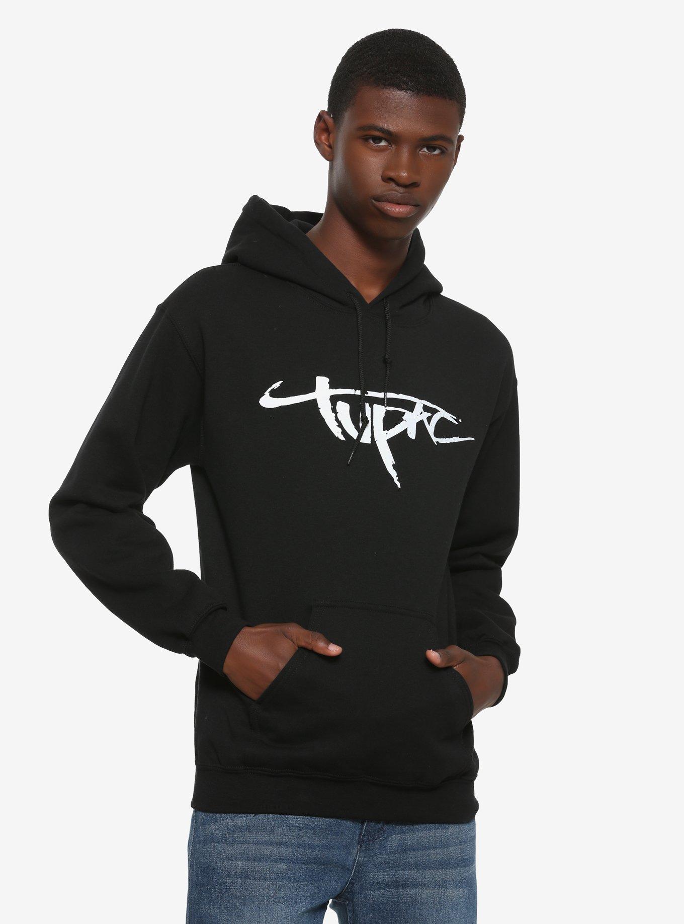 Tupac Prayer Hands Photo Hoodie, BLACK, hi-res