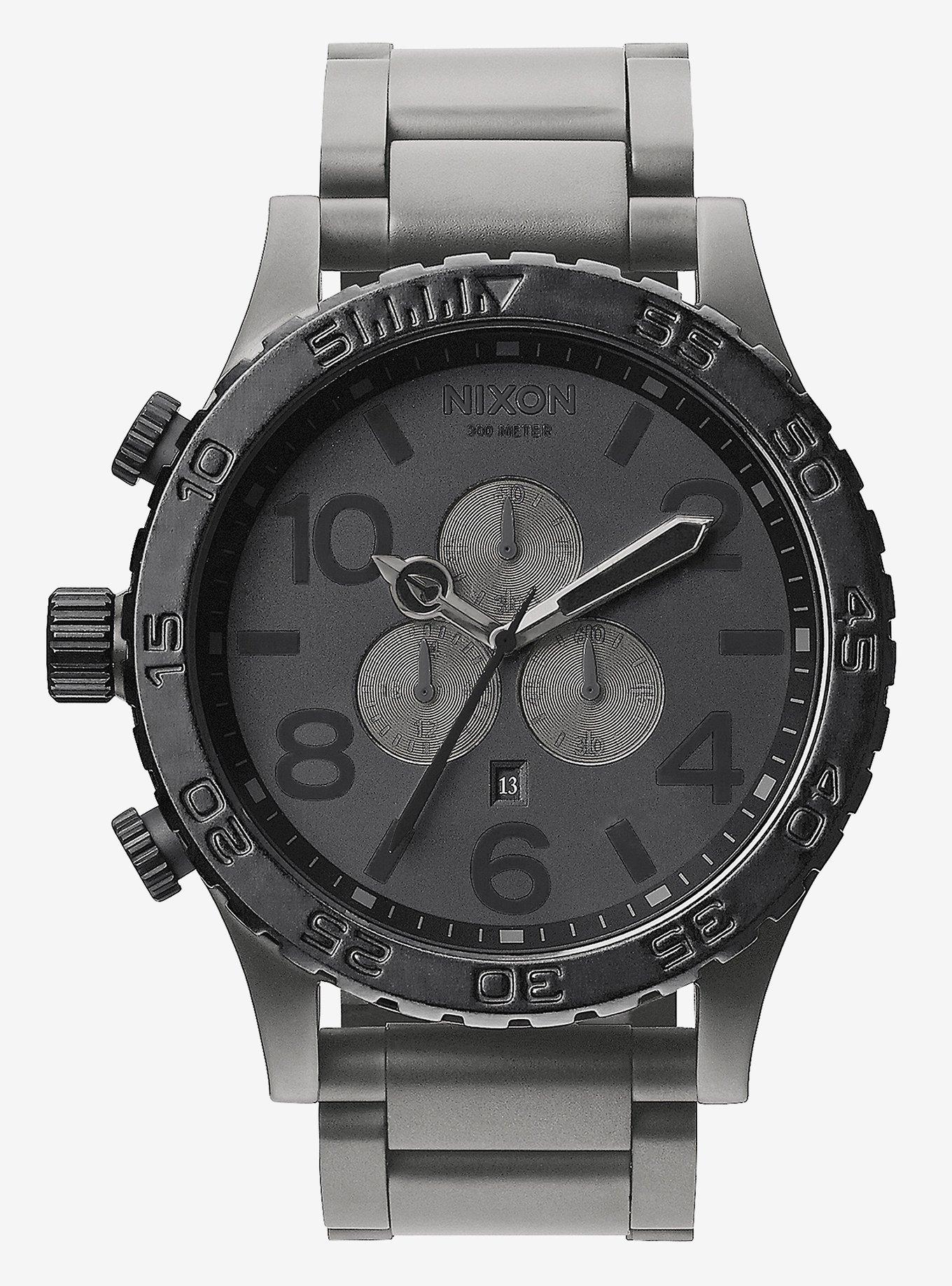 Nixon 51-30 Chrono Matte Black and Gunmetal Watch, , hi-res